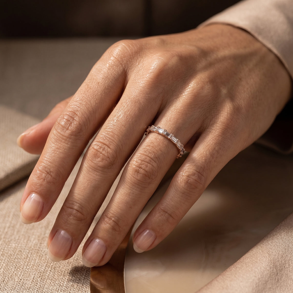 Baguette Diamond Eternity Band — lifestyle