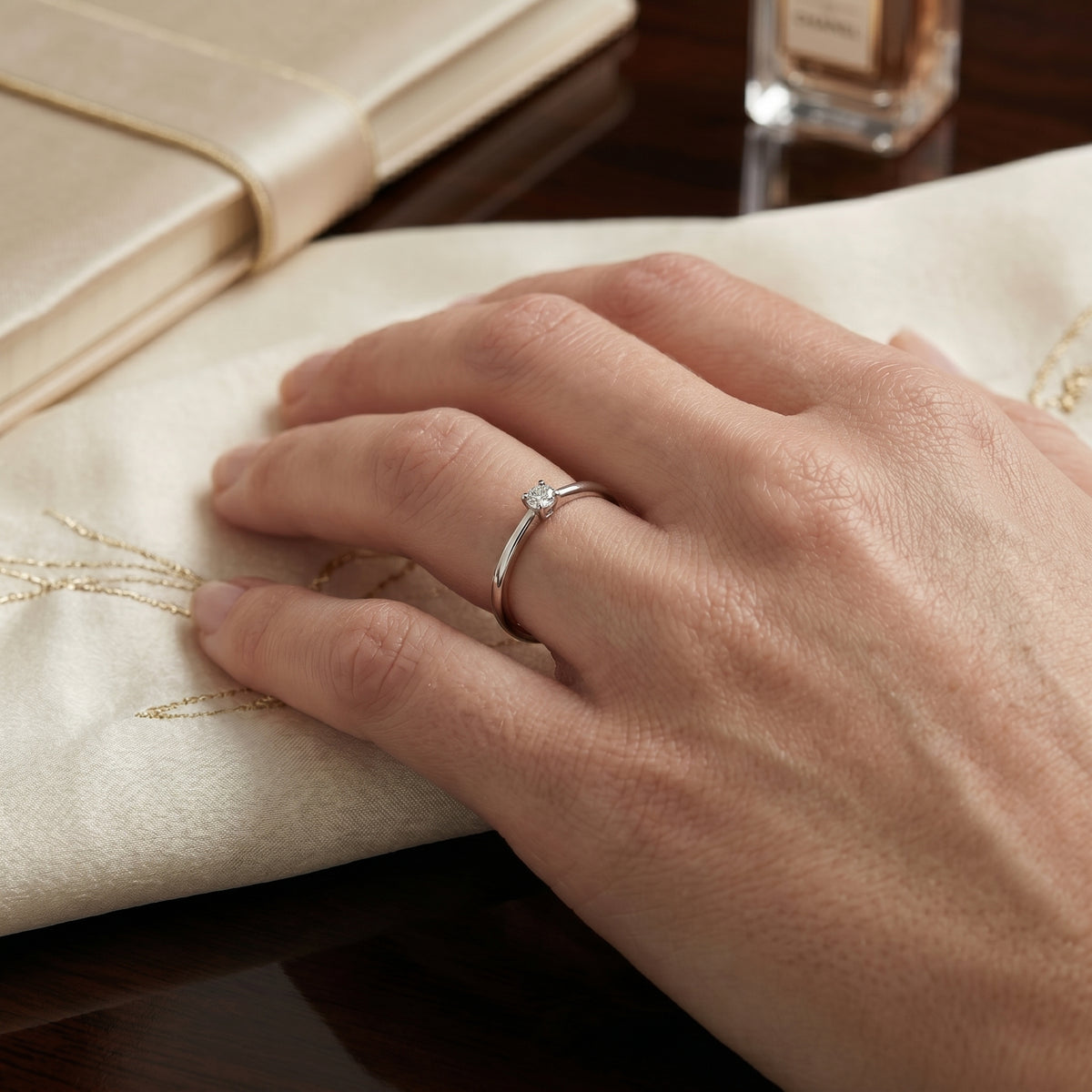 Cushion Cut Solitaire Engagement Ring
