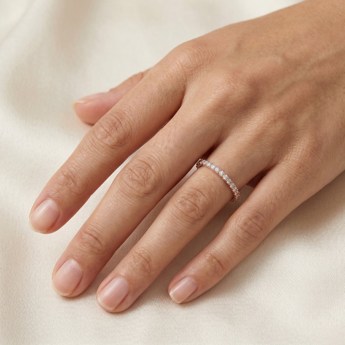 Resplendent Milgrain Diamond Engagement Ring — lifestyle