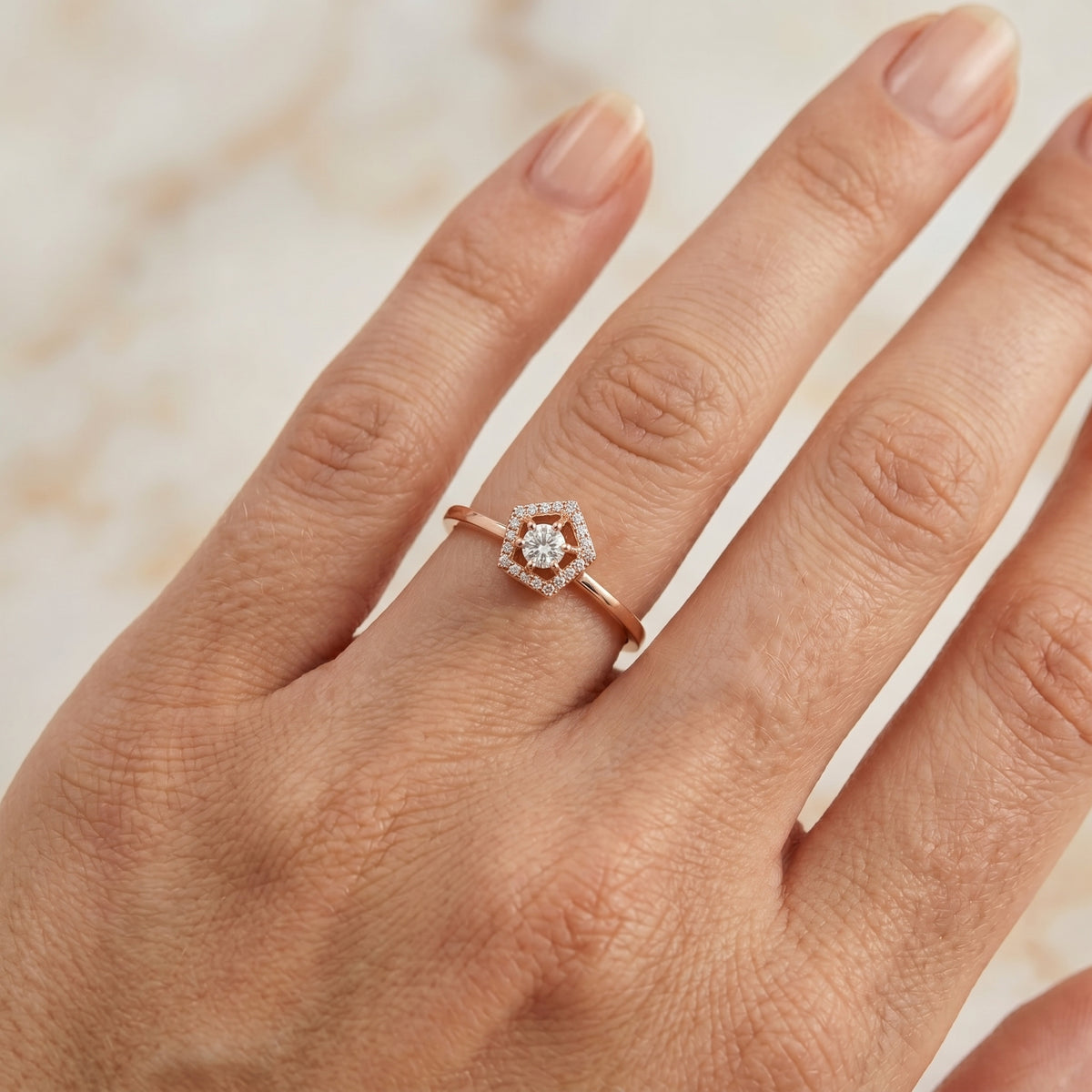 Dawn Filigree Diamond Engagement Ring — lifestyle