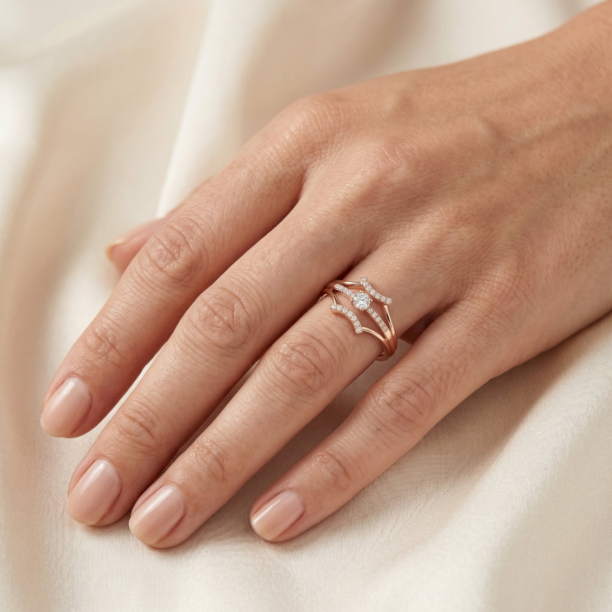 Double Enhancer Diamond Ring — lifestyle