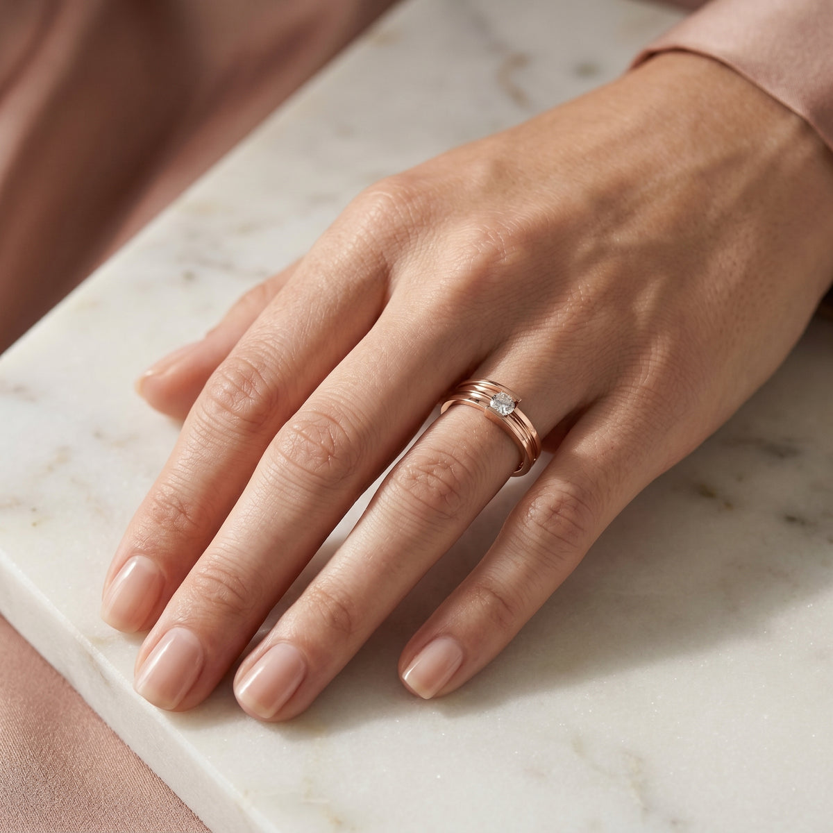 Solitaire Men's Band — lifestyle