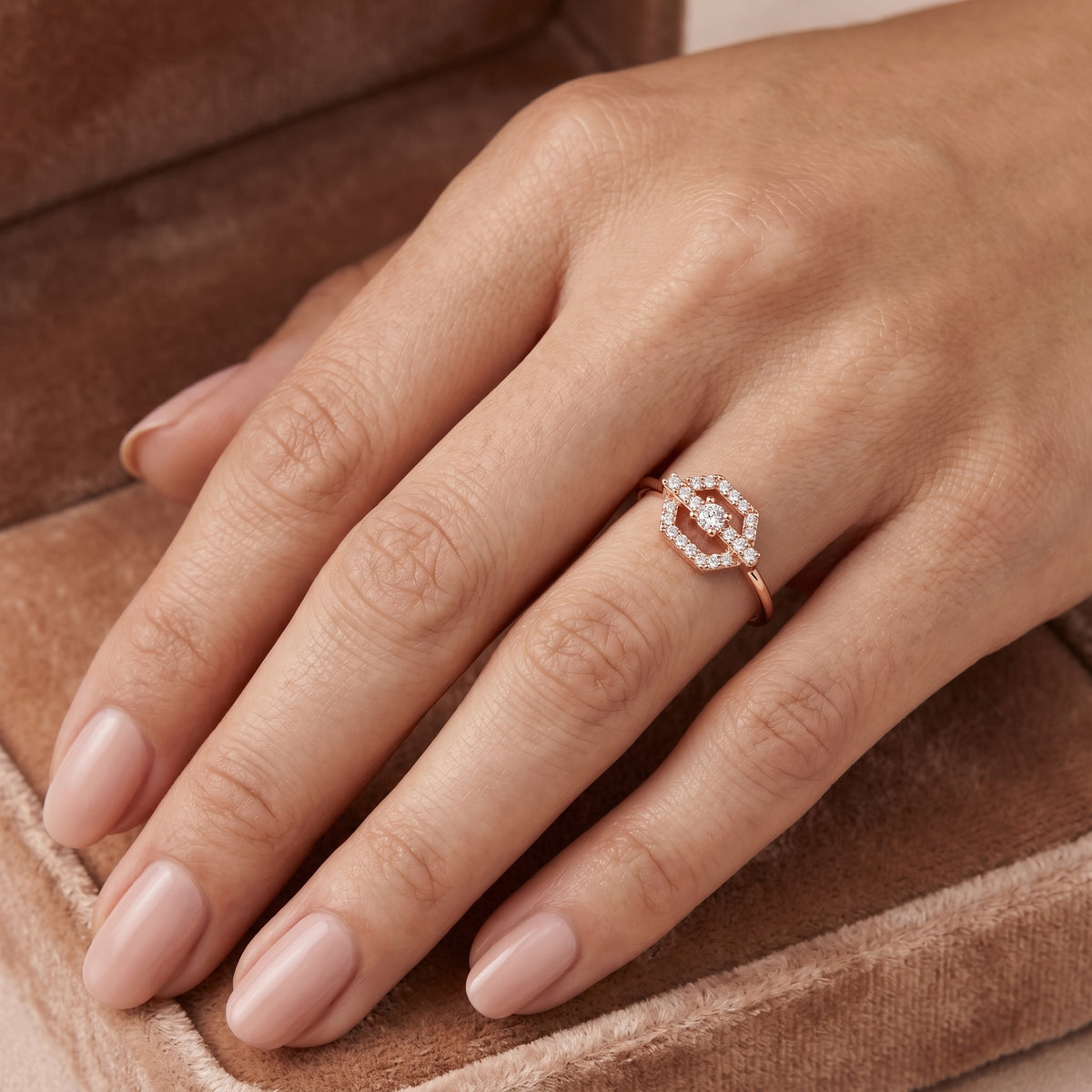 Lustrous Pave Diamond Engagement Ring — lifestyle