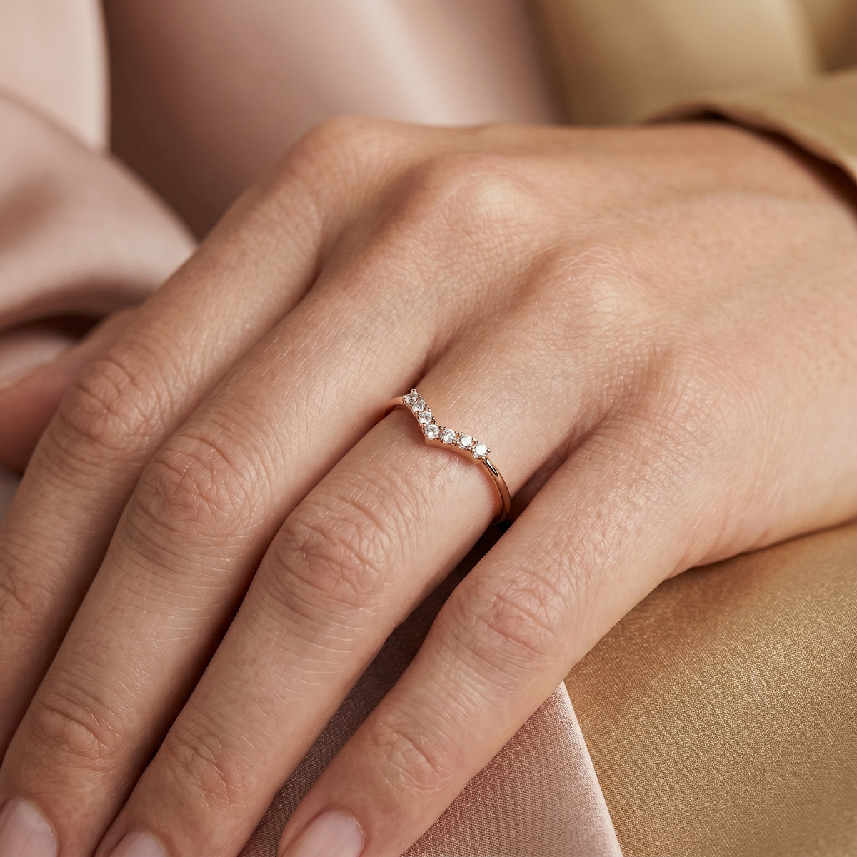 Elite Floral Diamond Engagement Ring — lifestyle