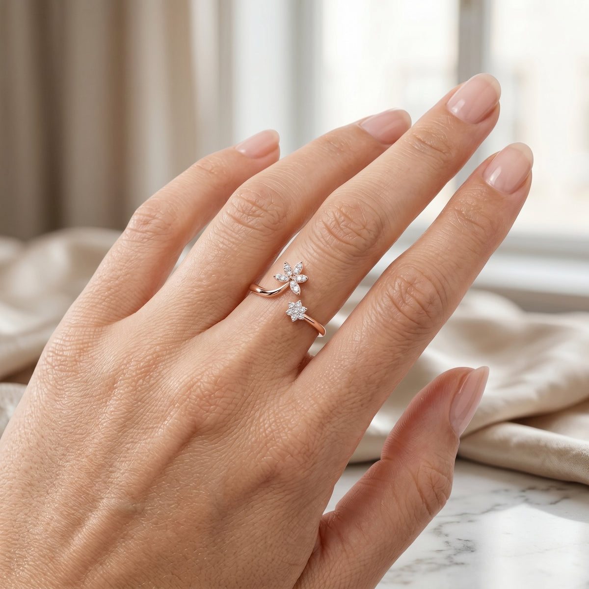 Dawn Cathedral Diamond Engagement Ring — lifestyle