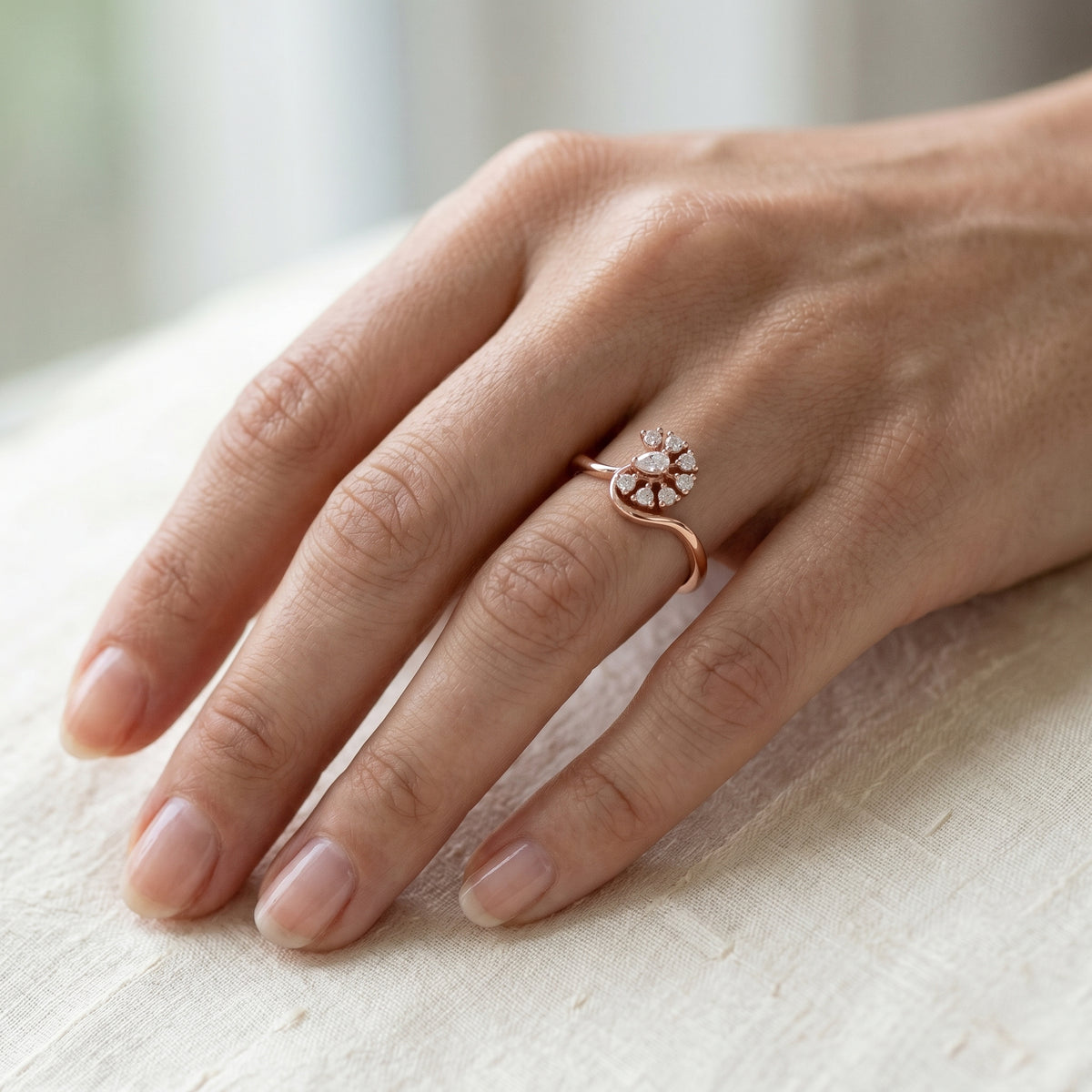 Alluring Tapered Diamond Engagement Ring — lifestyle