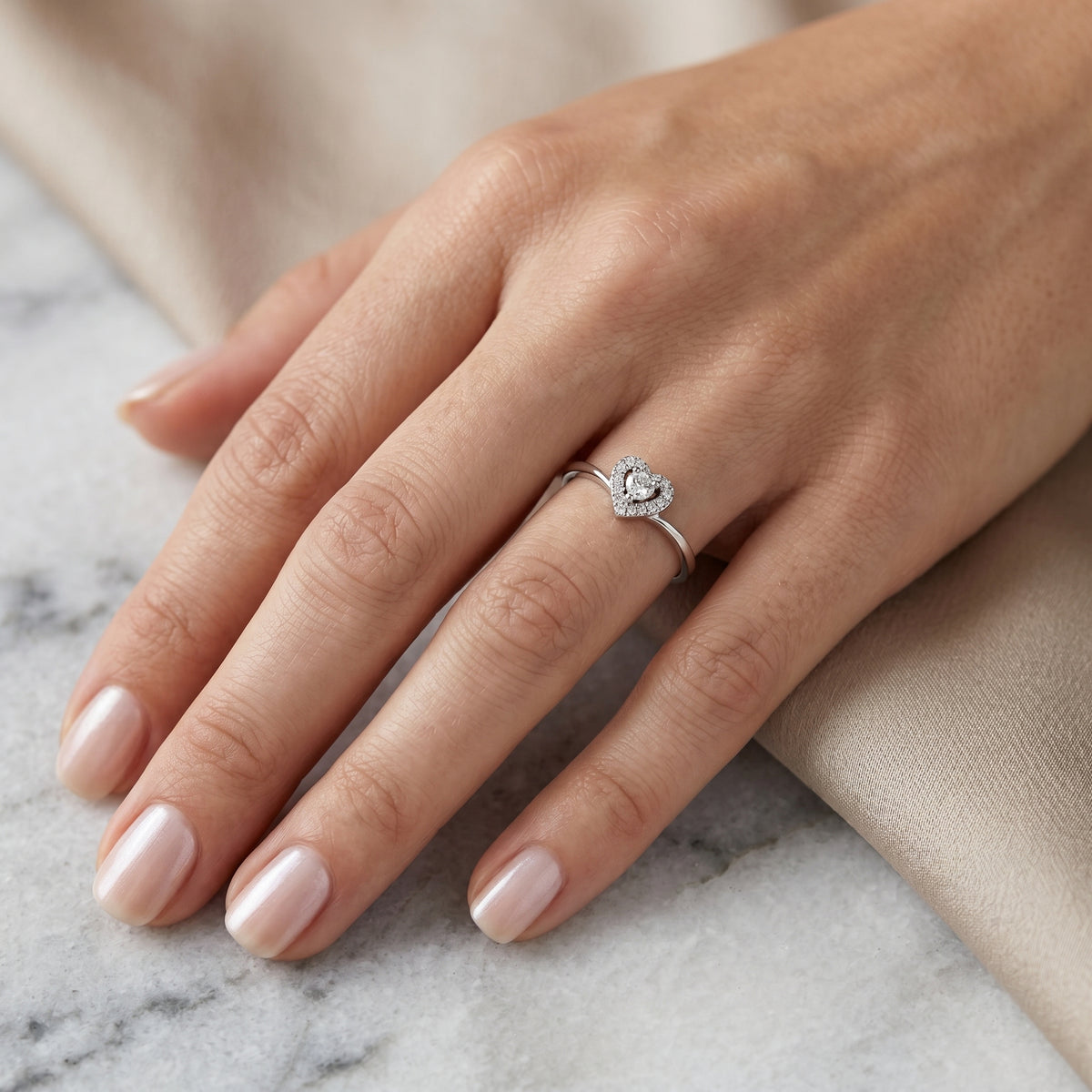 Twilight Geometric Diamond Engagement Ring — lifestyle