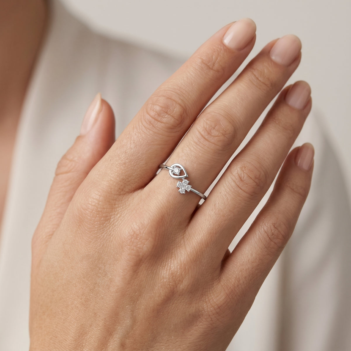 Soaring Twisted Diamond Engagement Ring — lifestyle