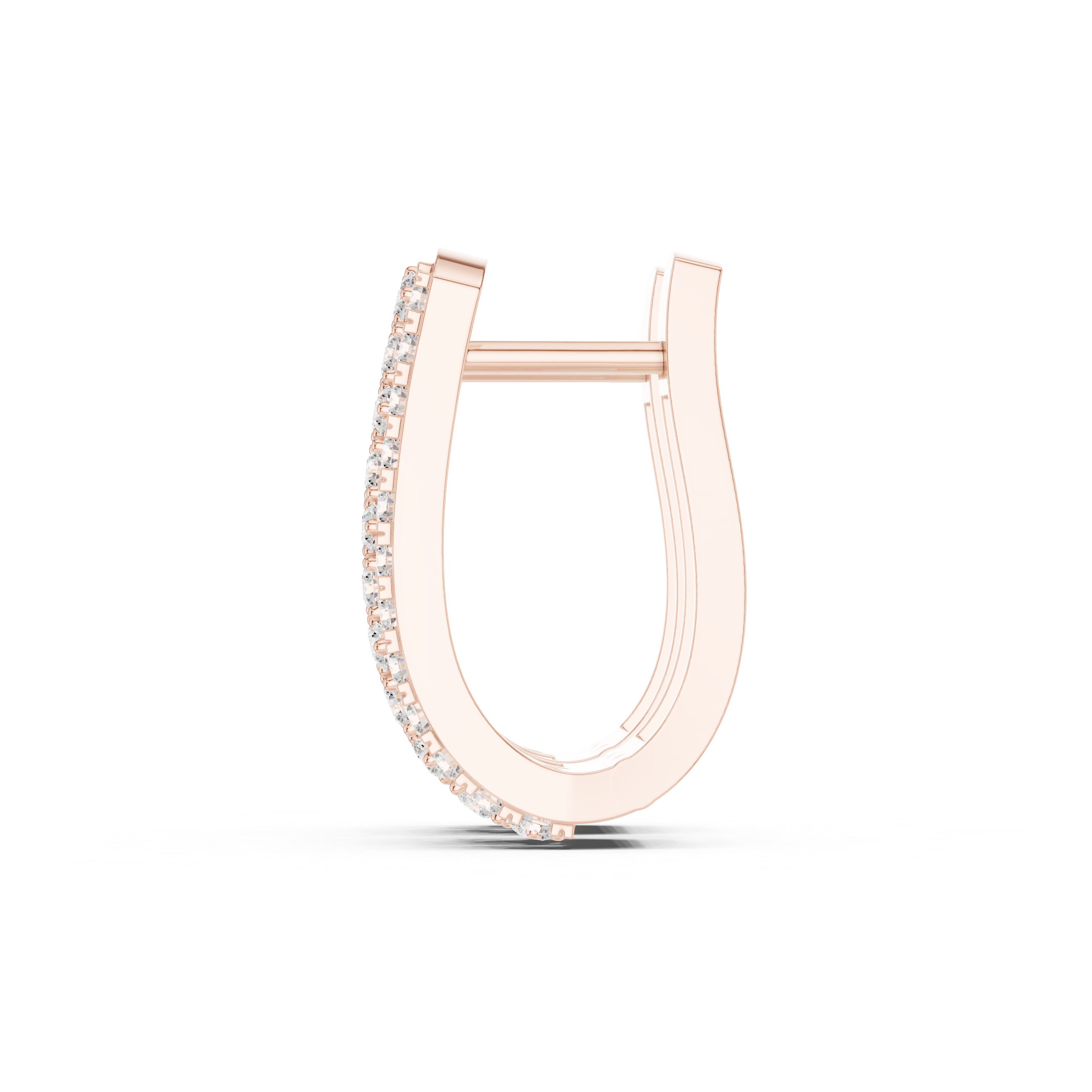Open Lattice Diamond Stud Earrings in Rose Gold - VYKA Diamonds