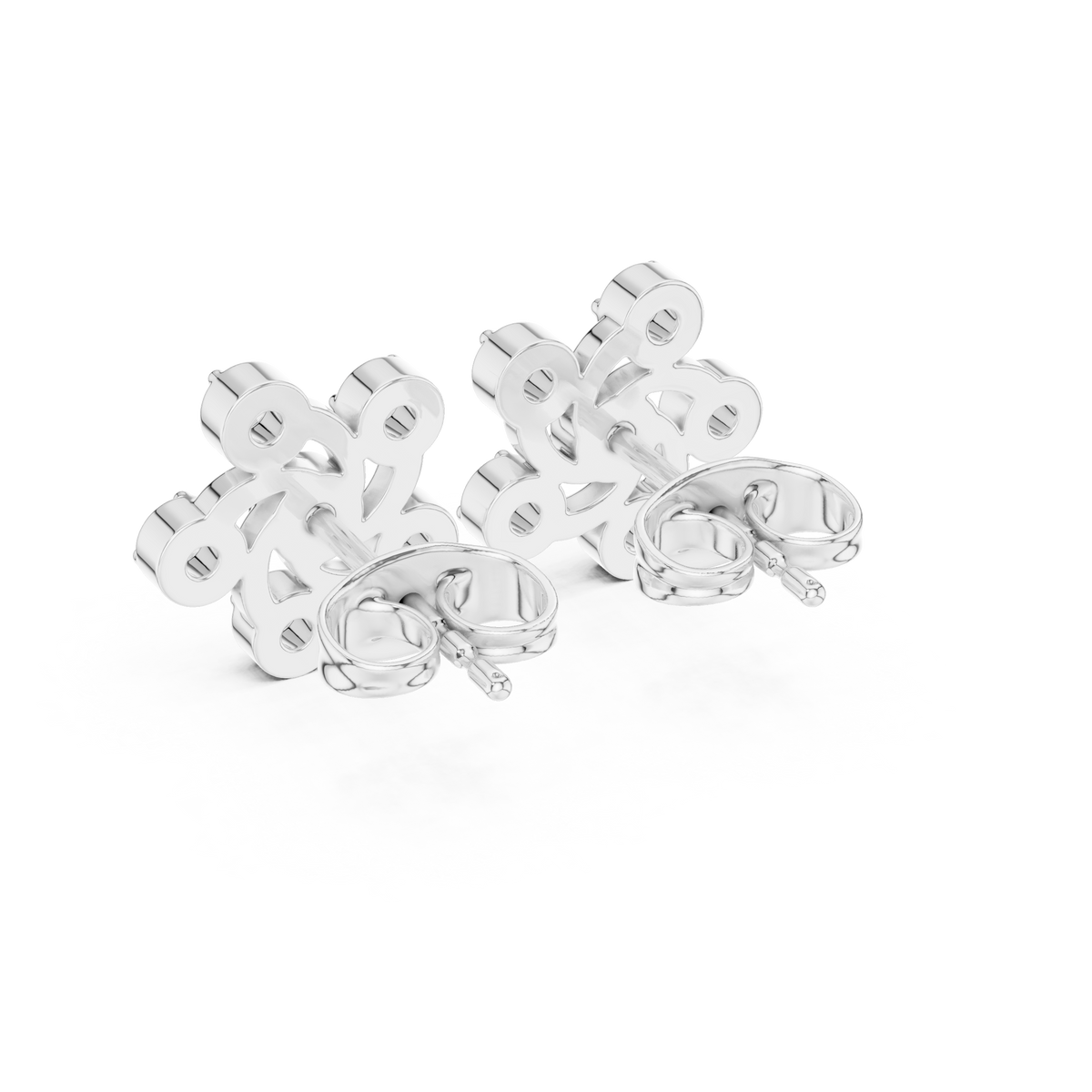 Knot Cluster Diamond Stud Earrings