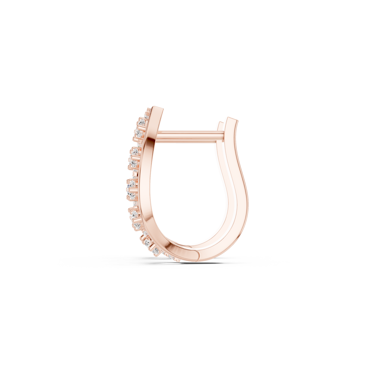 Interlocking Grid Diamond Hoop Earrings