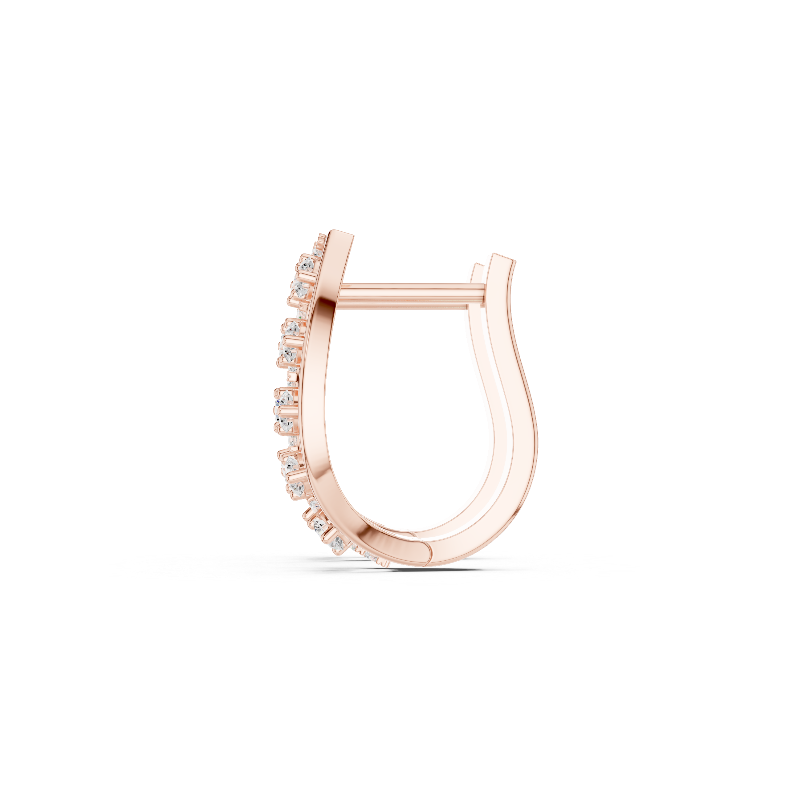 حلقان متدلية على شكل شبكة متشابكة من الألماس in Rose Gold - VYKA Diamonds
