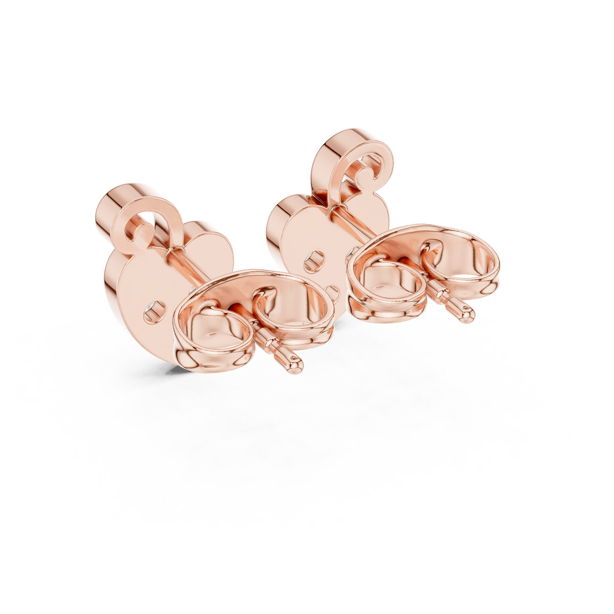 Leaf Trio Diamond Stud Earrings