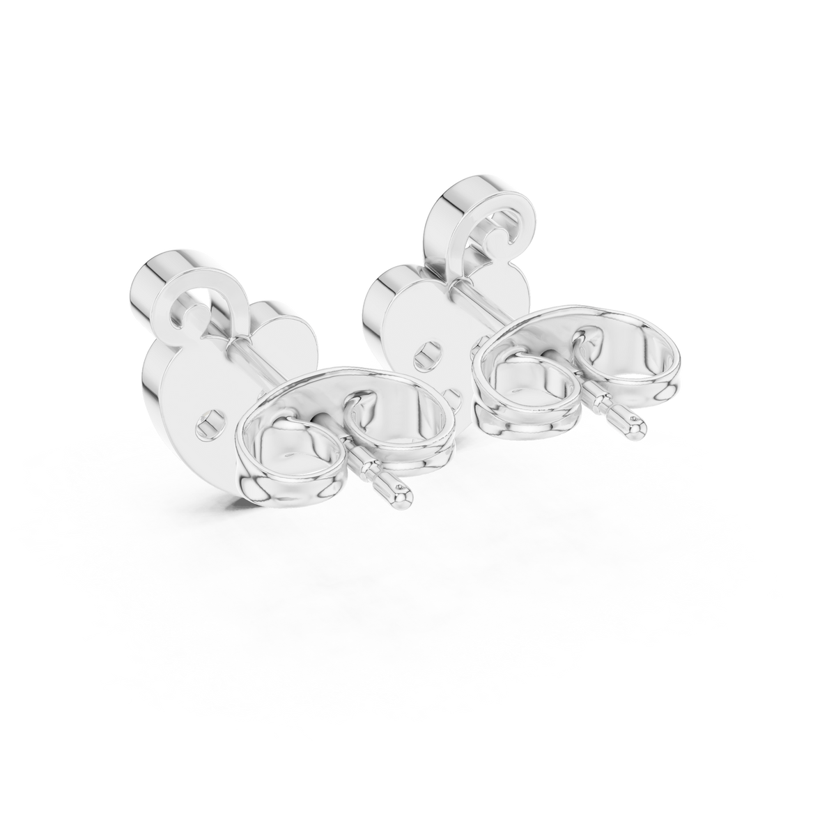 Leaf Trio Diamond Stud Earrings