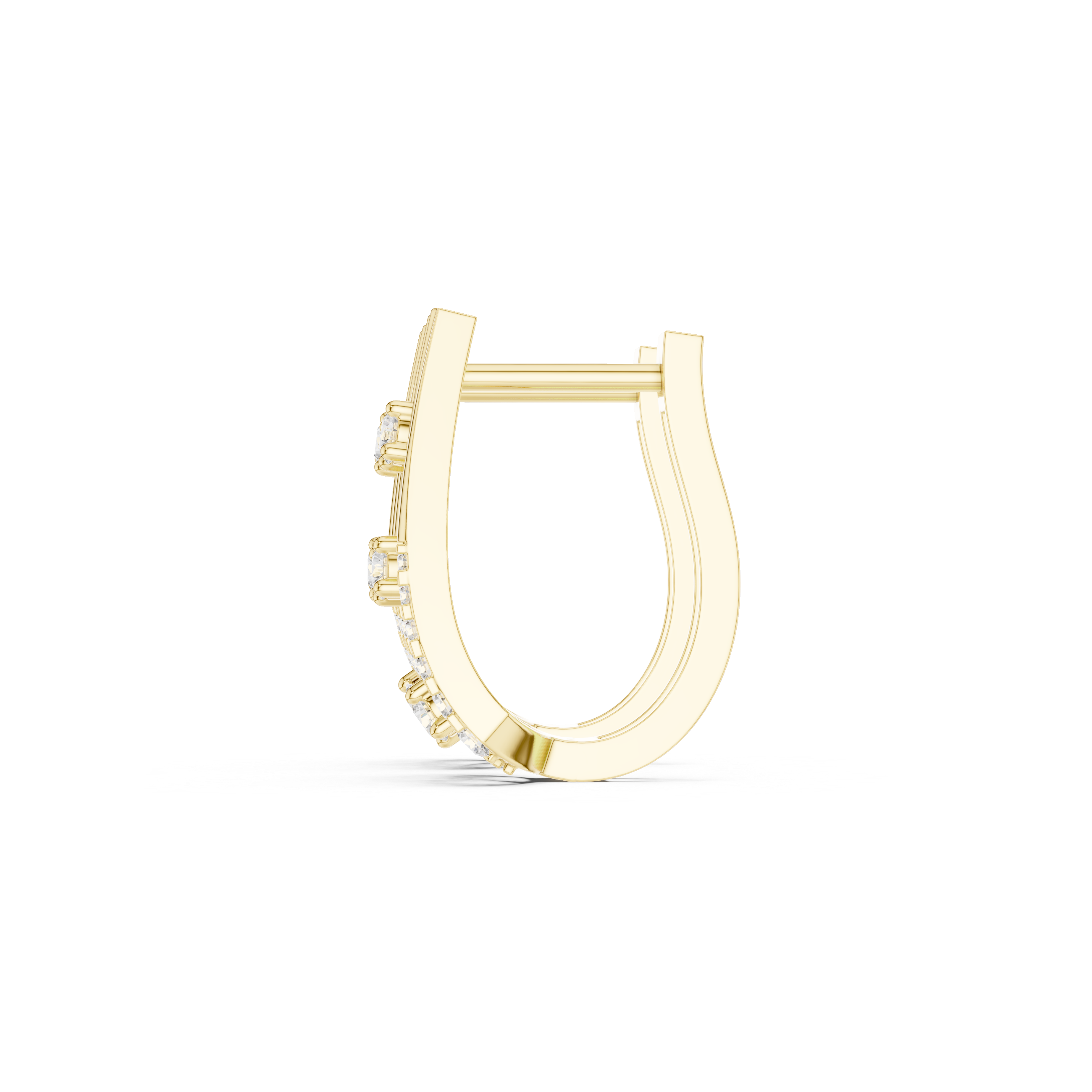 حلقان متدلية بتصميم أرت ديكو من الألماس in Yellow Gold - VYKA Diamonds