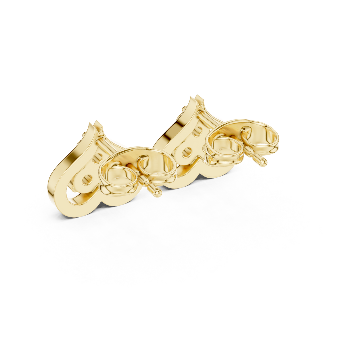 Inverted Heart Trio Diamond Stud Earrings