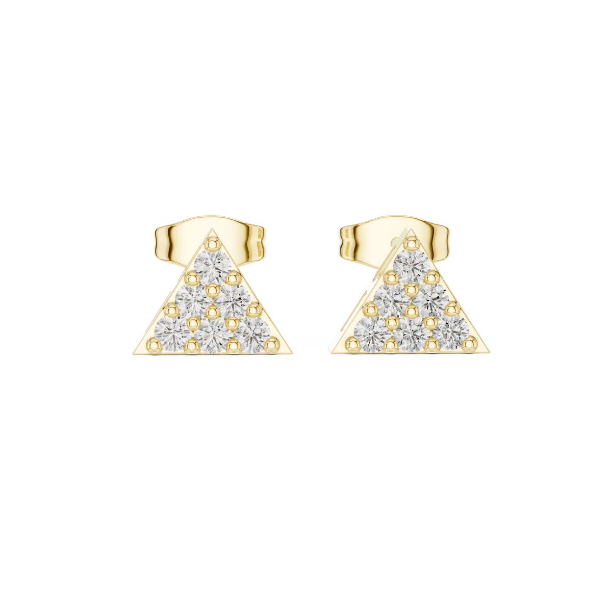 Shield Cut Diamond Stud Earrings