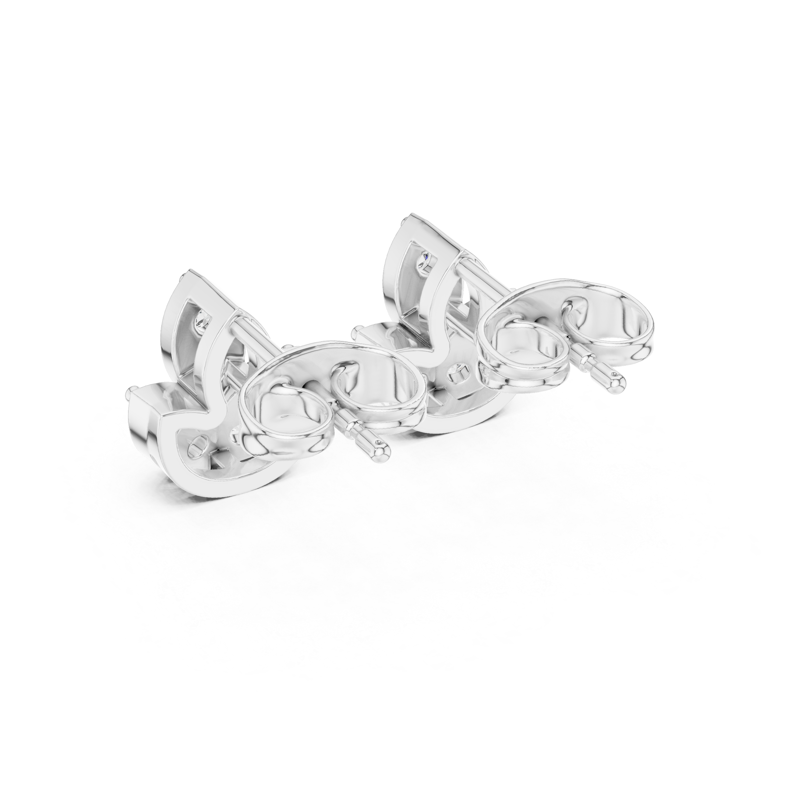 حلقان مرصّعة بالألماس ذات عروقٍ عتيقة in White Gold - VYKA Diamonds