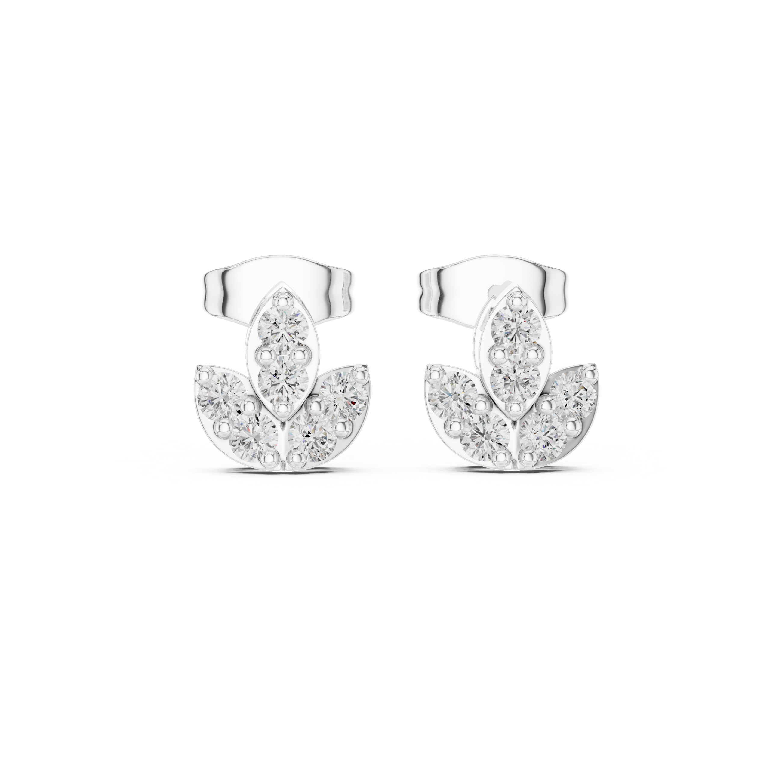 حلقان مرصّعة بالألماس ذات عروقٍ عتيقة in White Gold - VYKA Diamonds