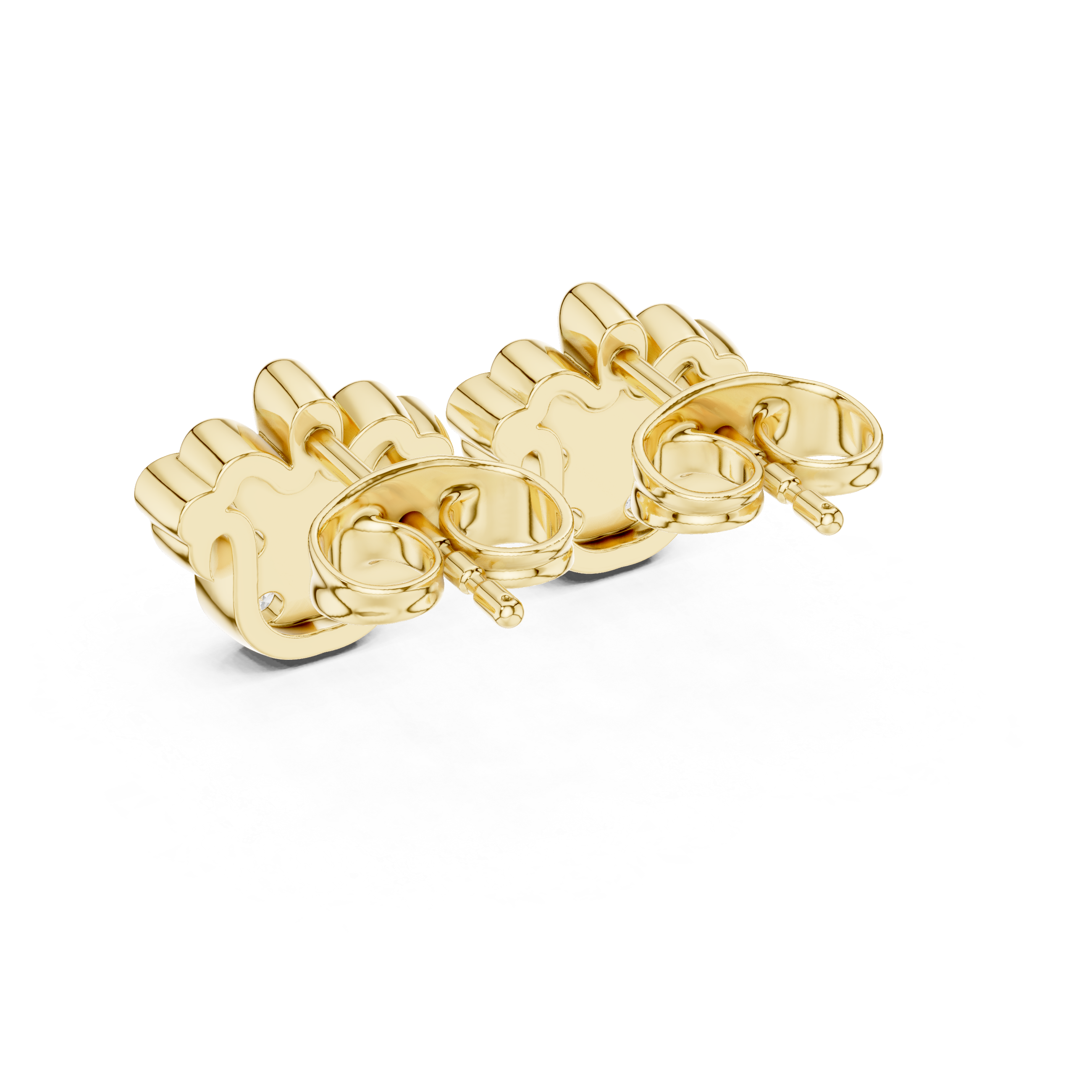 Celestial Star Diamond Stud Earrings in Yellow Gold - VYKA Diamonds