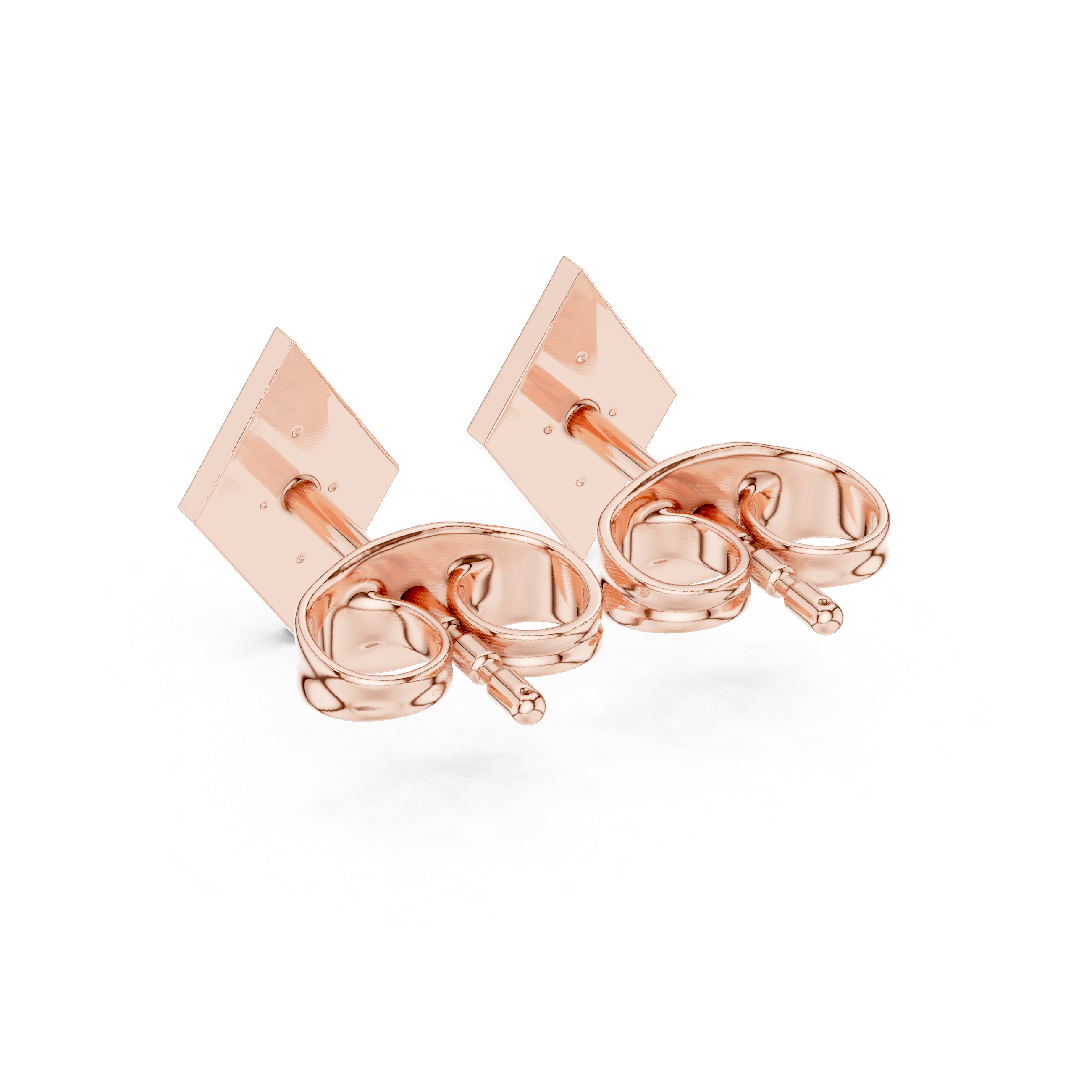 حلقان ألماس هالو بتصميم سنبرست in Rose Gold - VYKA Diamonds