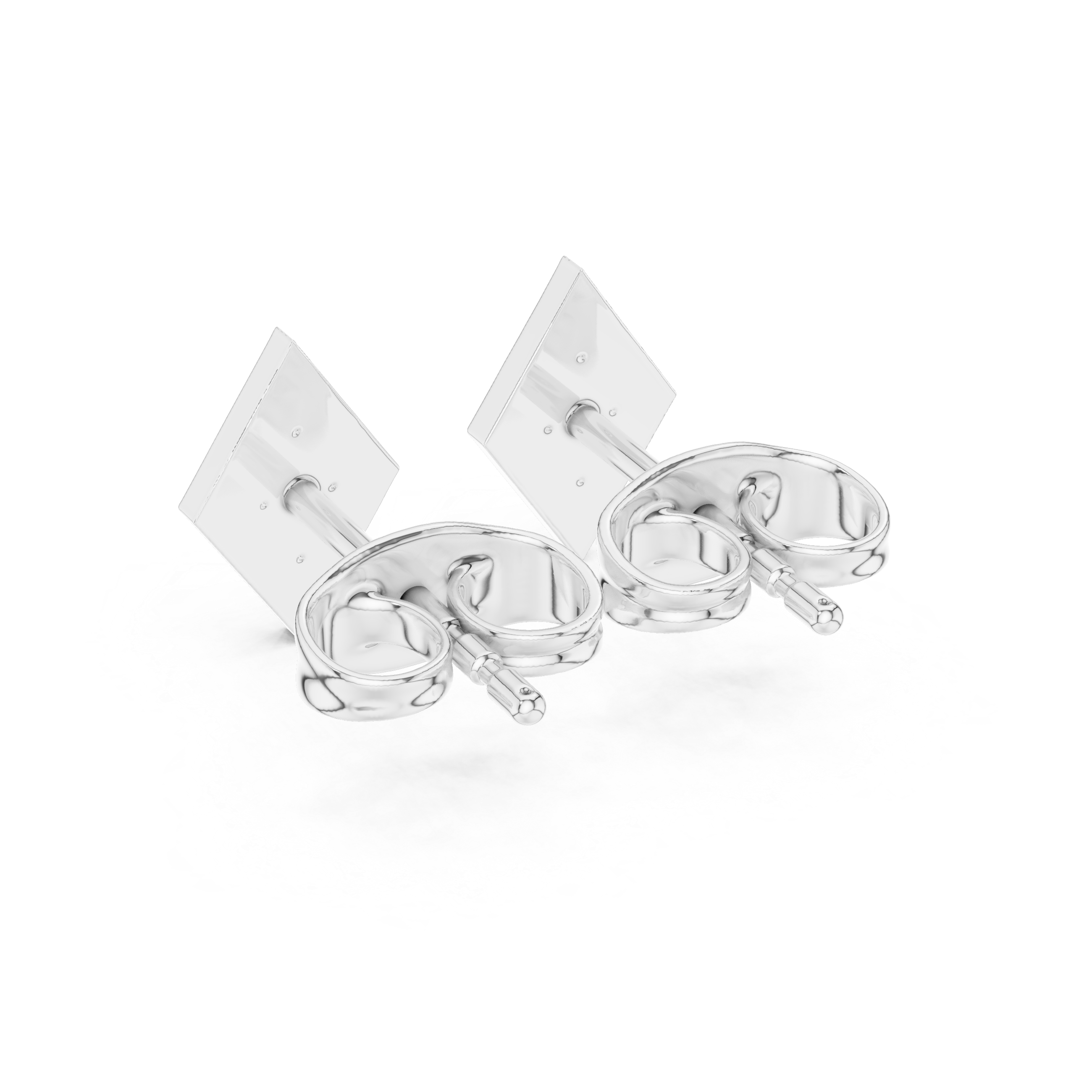 حلقان ألماس هالو بتصميم سنبرست in White Gold - VYKA Diamonds