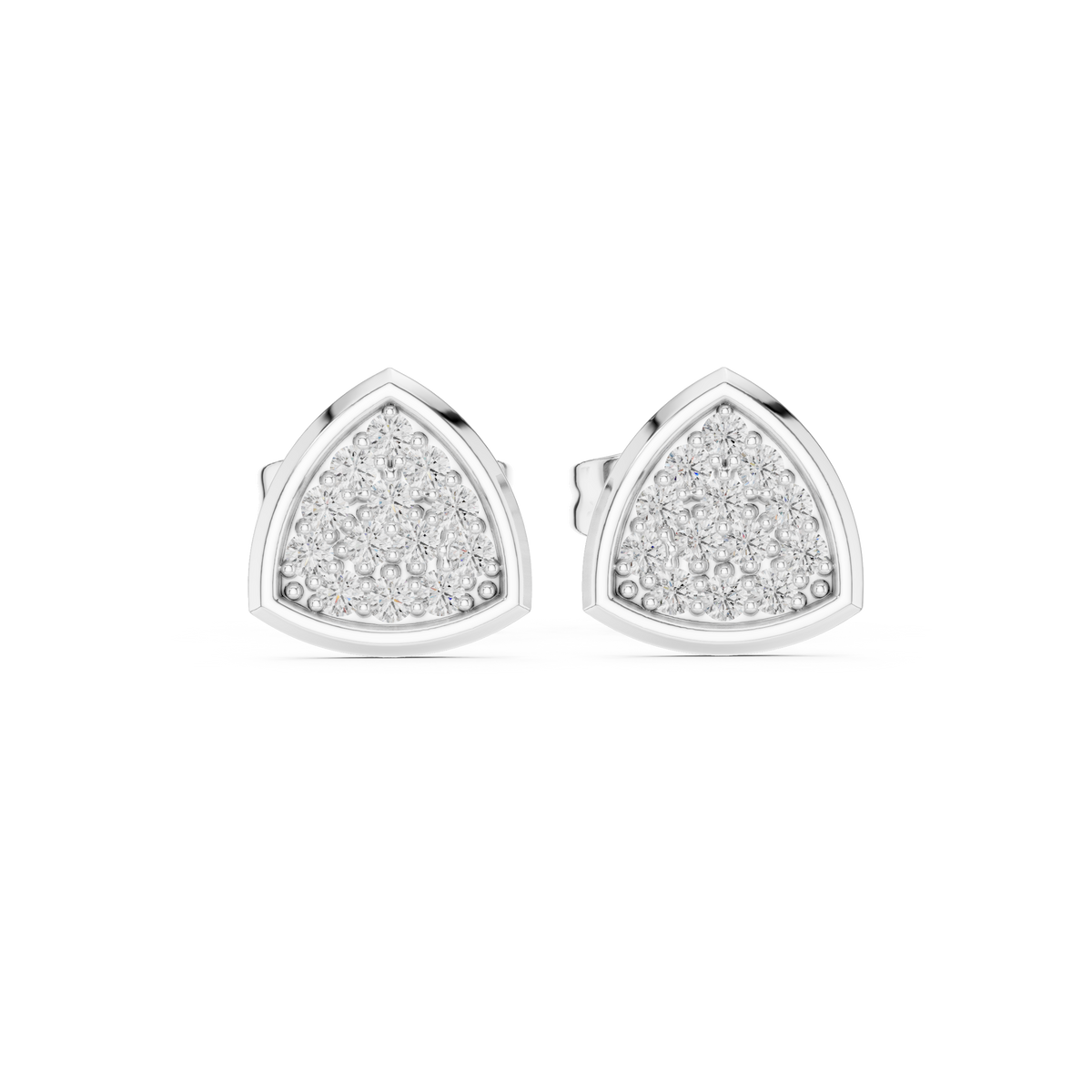 Vintage Medallion Diamond Stud Earrings
