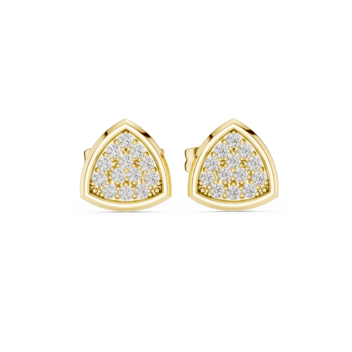 Vintage Medallion Diamond Stud Earrings