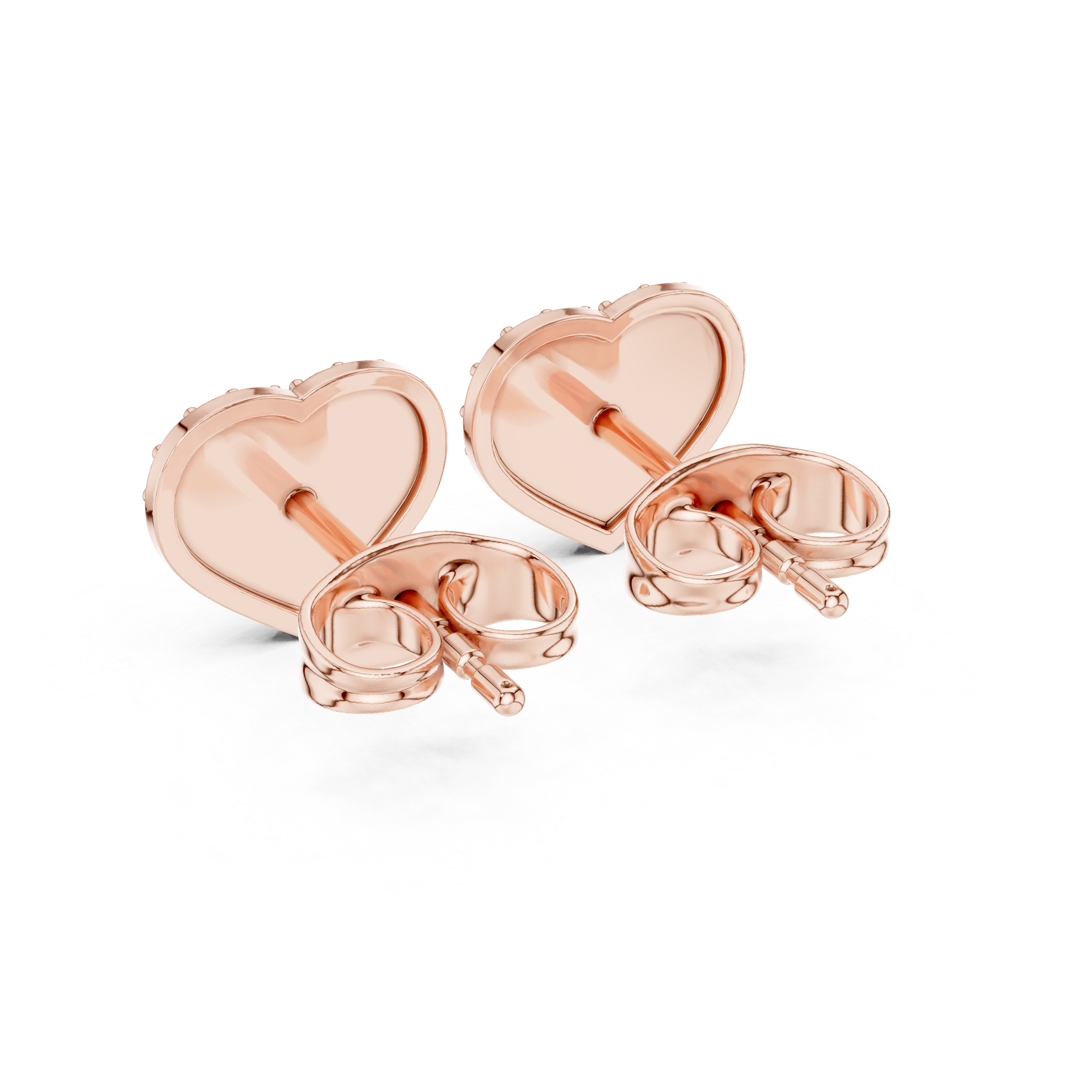 Twisted Pear Halo Diamond Stud Earrings in Rose Gold - VYKA Diamonds