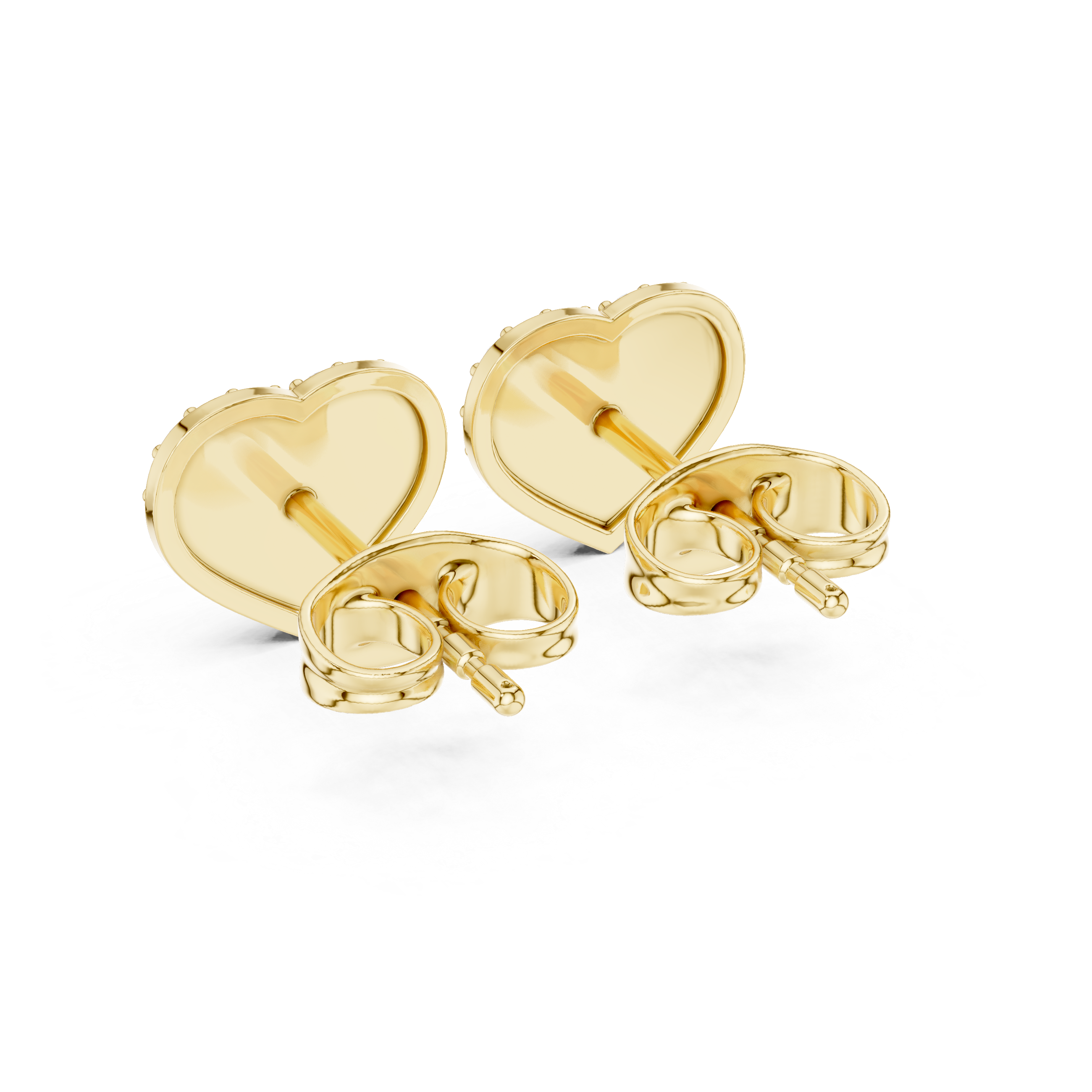Twisted Pear Halo Diamond Stud Earrings in Yellow Gold - VYKA Diamonds