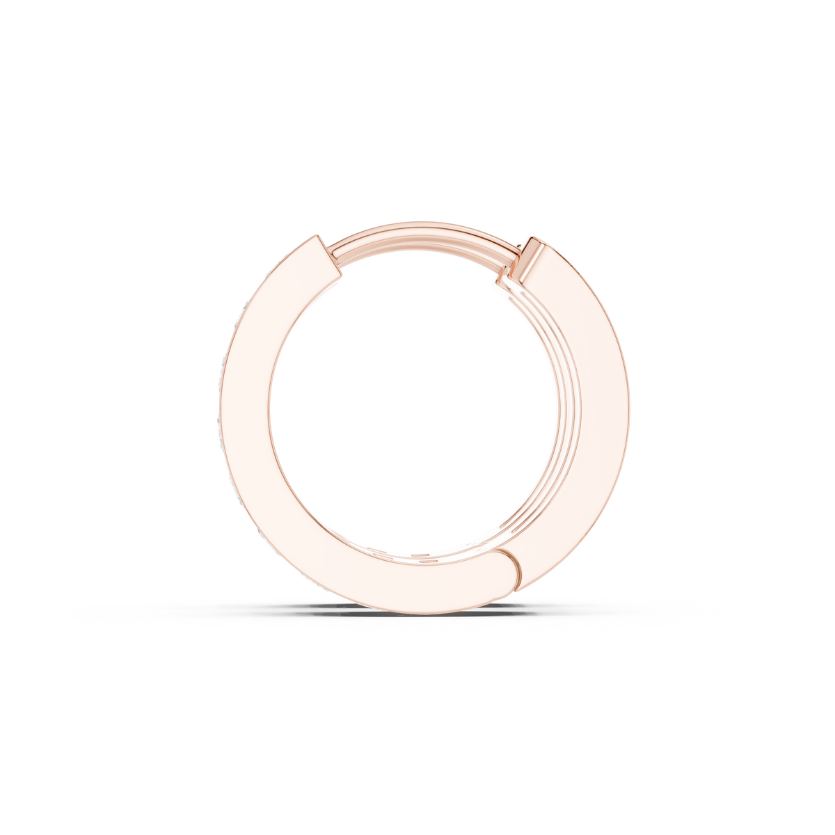 Beveled Grid Diamond Hoop Earrings