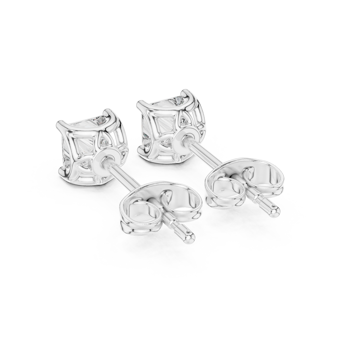 Princess Graduated Diamond Stud Earrings