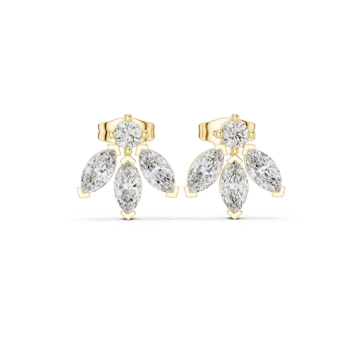 Cushion Milgrain Halo Diamond Stud Earrings