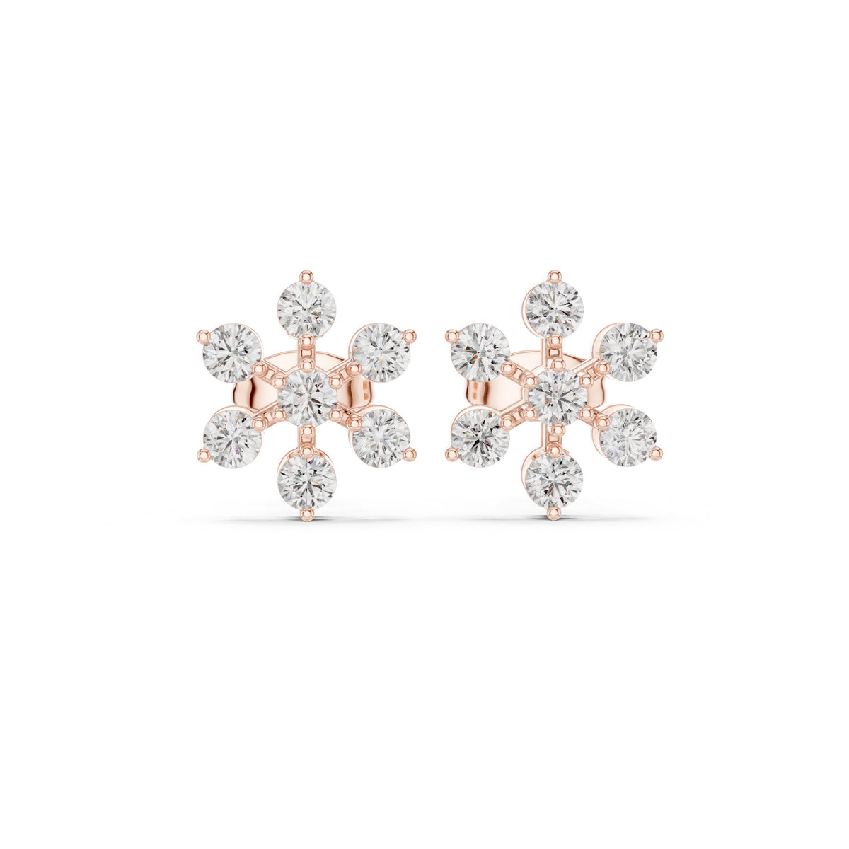 Radiant Halo Lever-Back Diamond Earrings