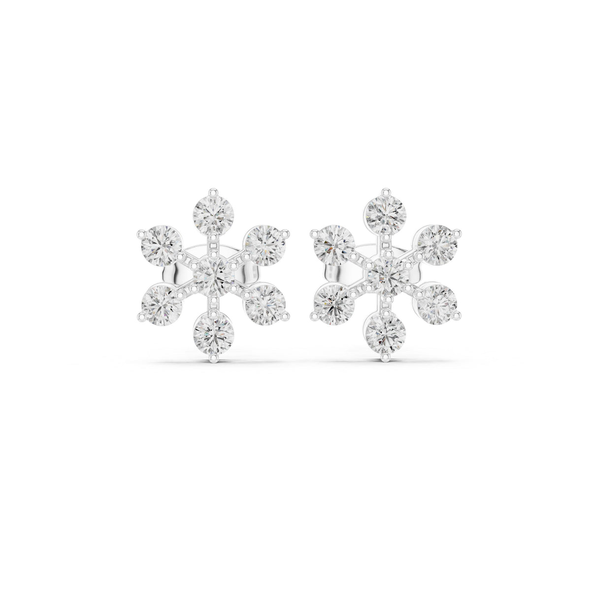 Radiant Halo Lever-Back Diamond Earrings