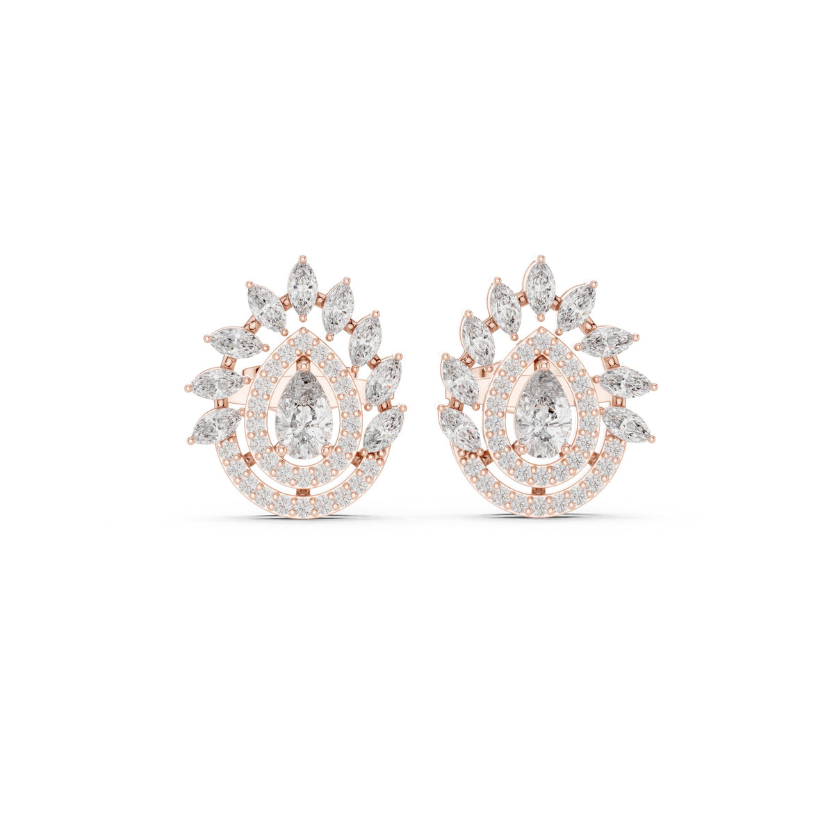 Radiant Halo Shepherd Hook Diamond Earrings