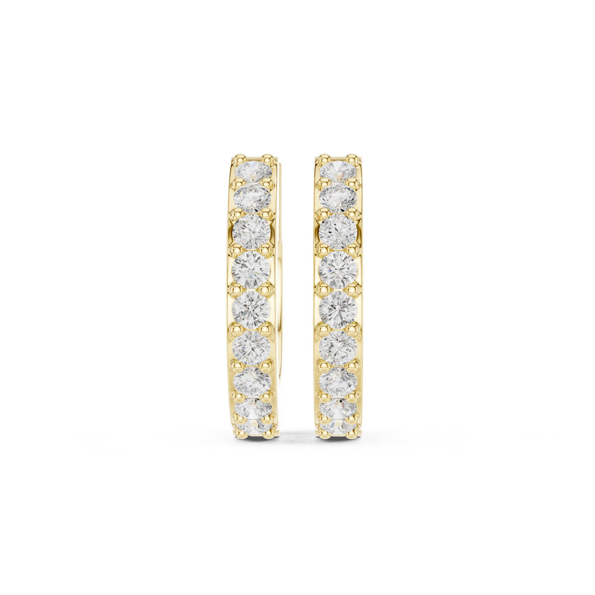 Cushion Ornate Hoop Diamond Earrings