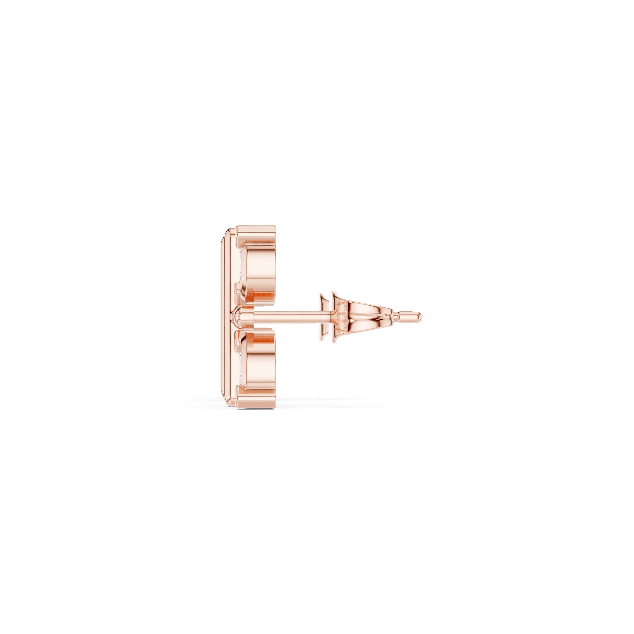 حلقان ألماس هالو متدرجة ولامعة in Rose Gold - VYKA Diamonds