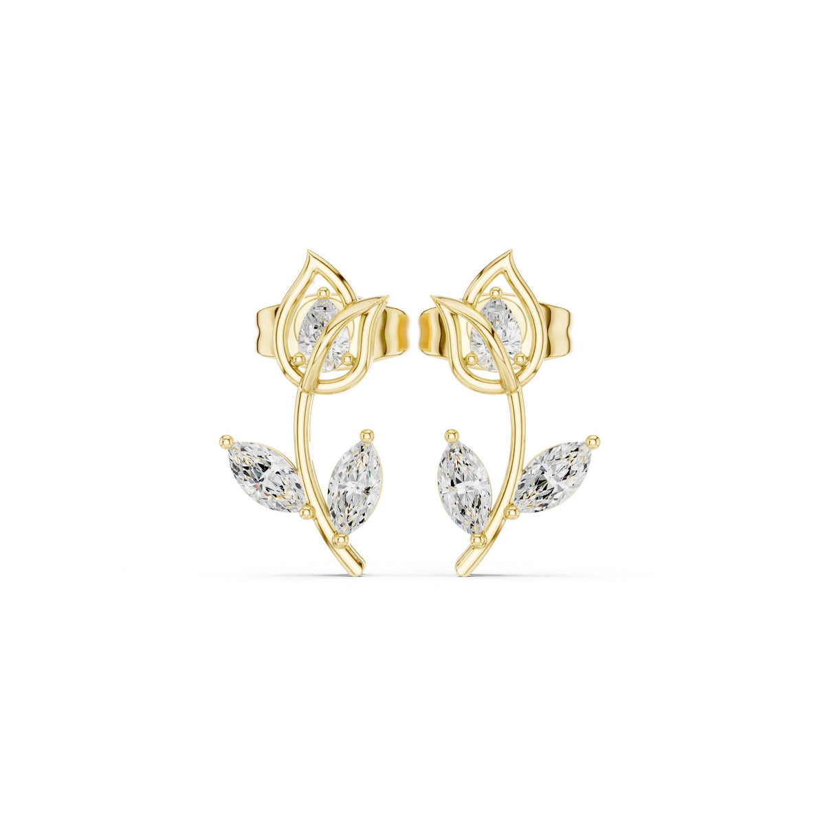 Radiant Pendant Diamond Drop Earrings