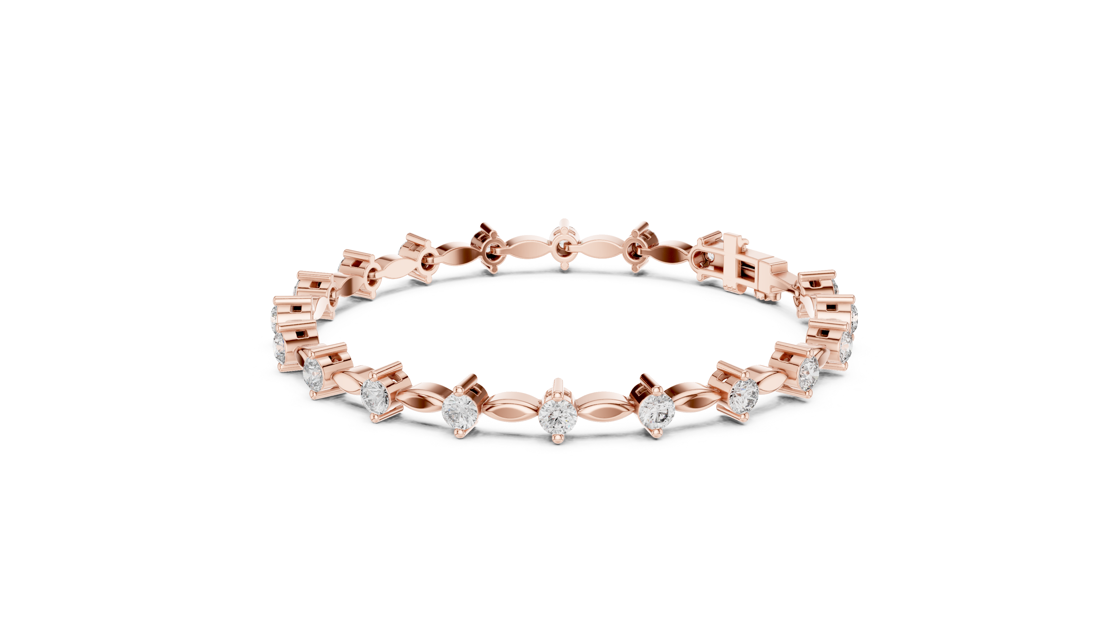 Rivière Collet Bracelet in Rose Gold - VYKA Diamonds