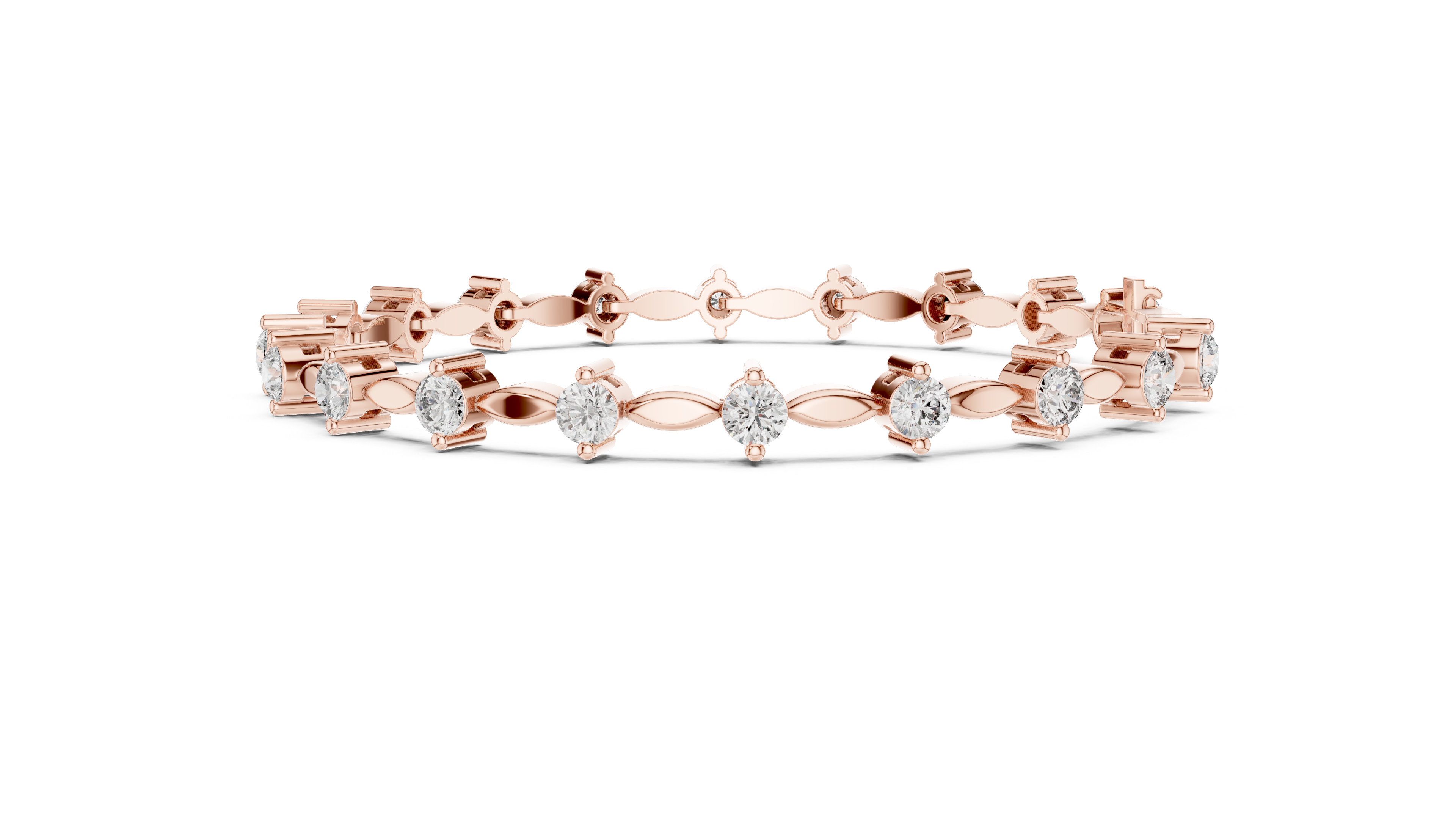 Rivière Collet Bracelet in Rose Gold - VYKA Diamonds