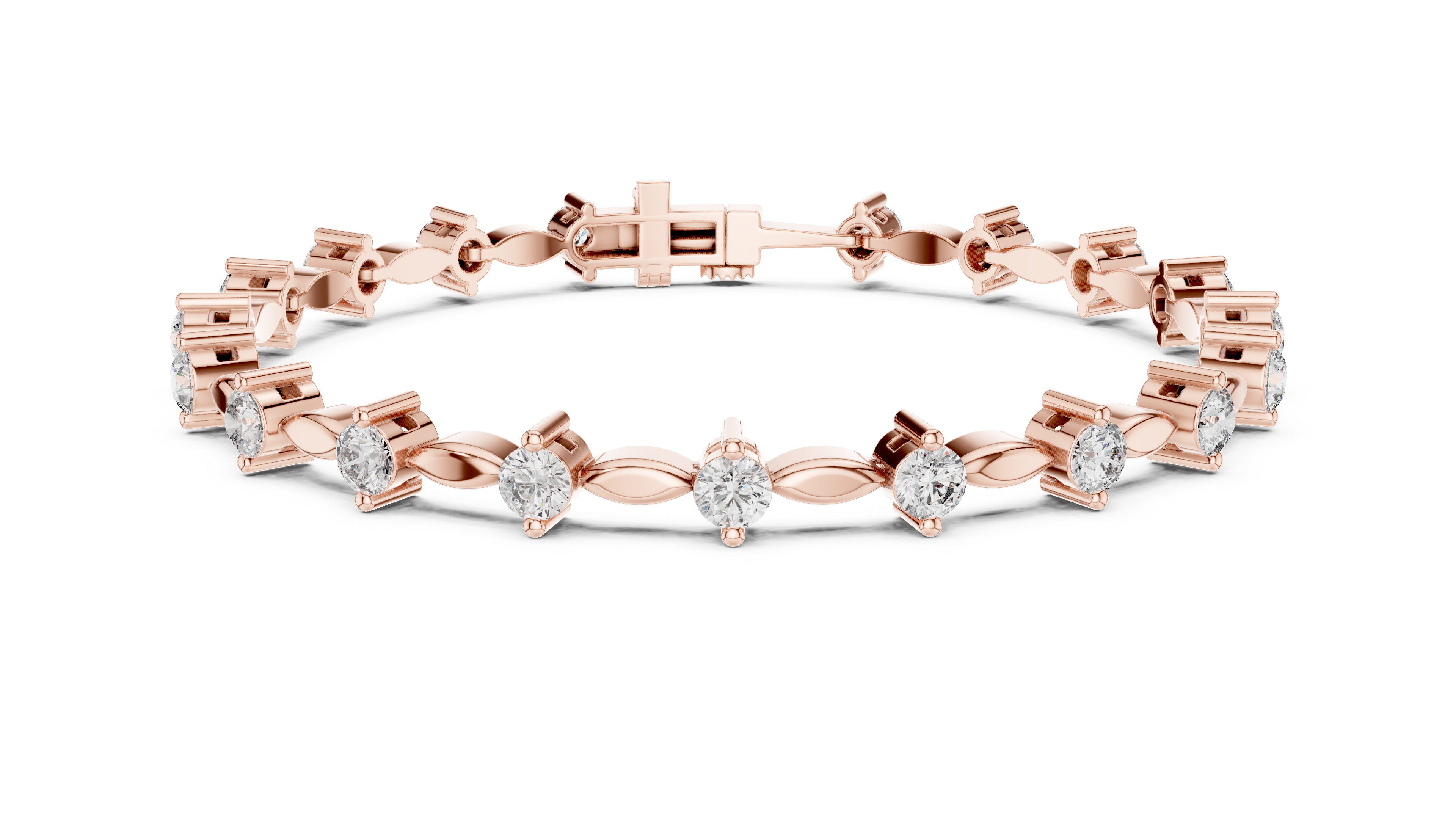 Rivière Collet Bracelet in Rose Gold - VYKA Diamonds