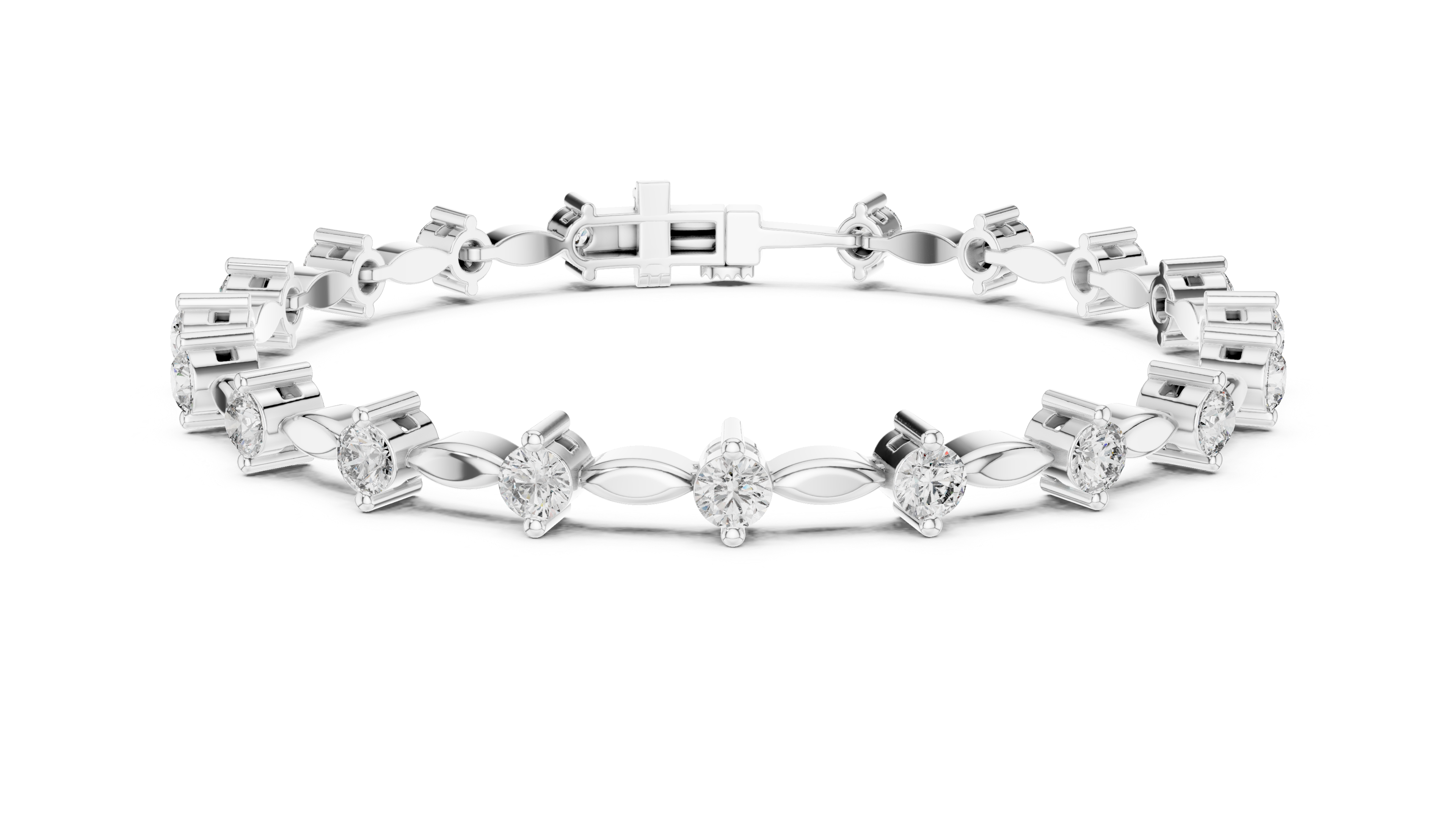 Rivière Collet Bracelet in White Gold - VYKA Diamonds