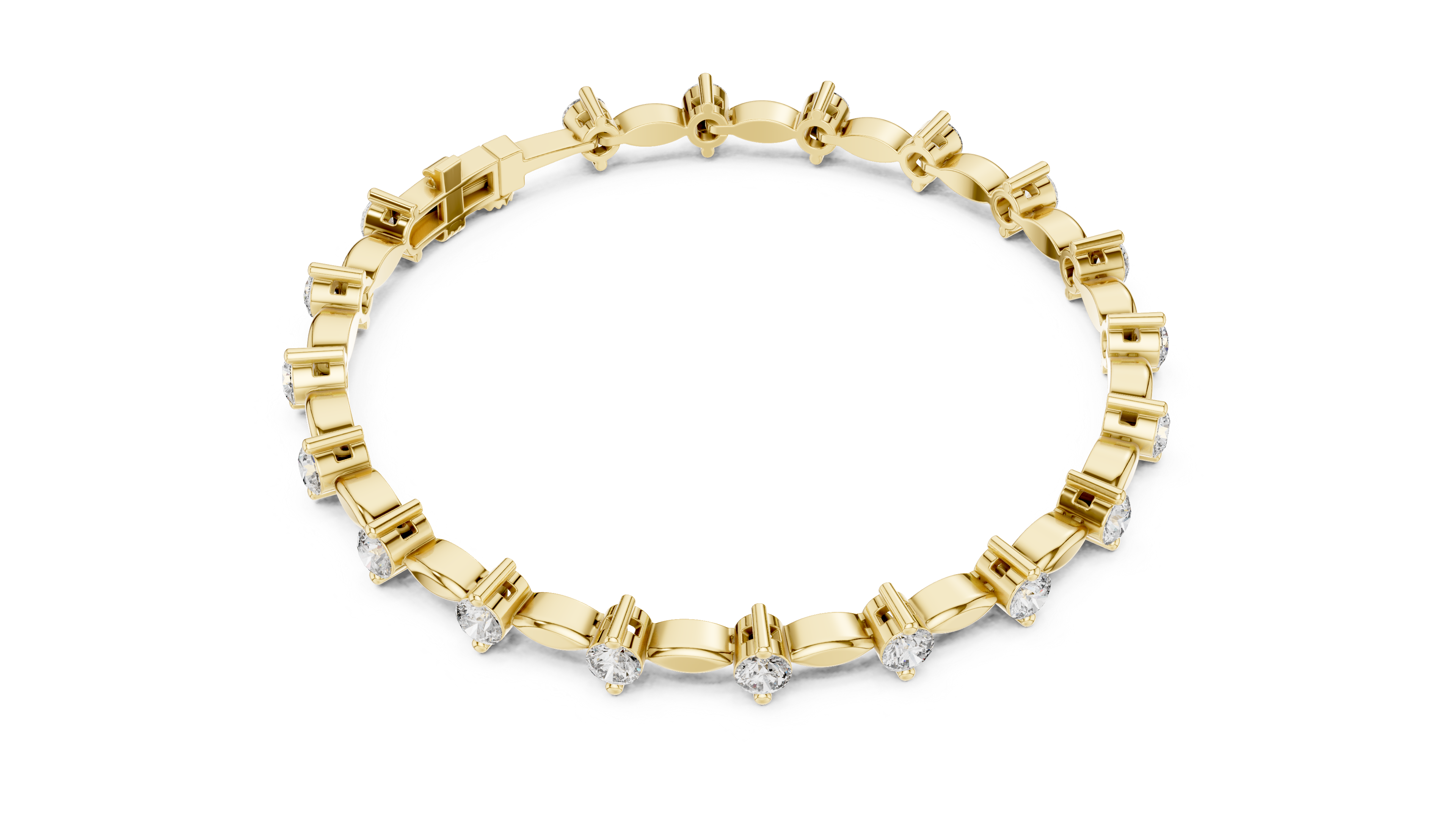 Rivière Collet Bracelet in Yellow Gold - VYKA Diamonds