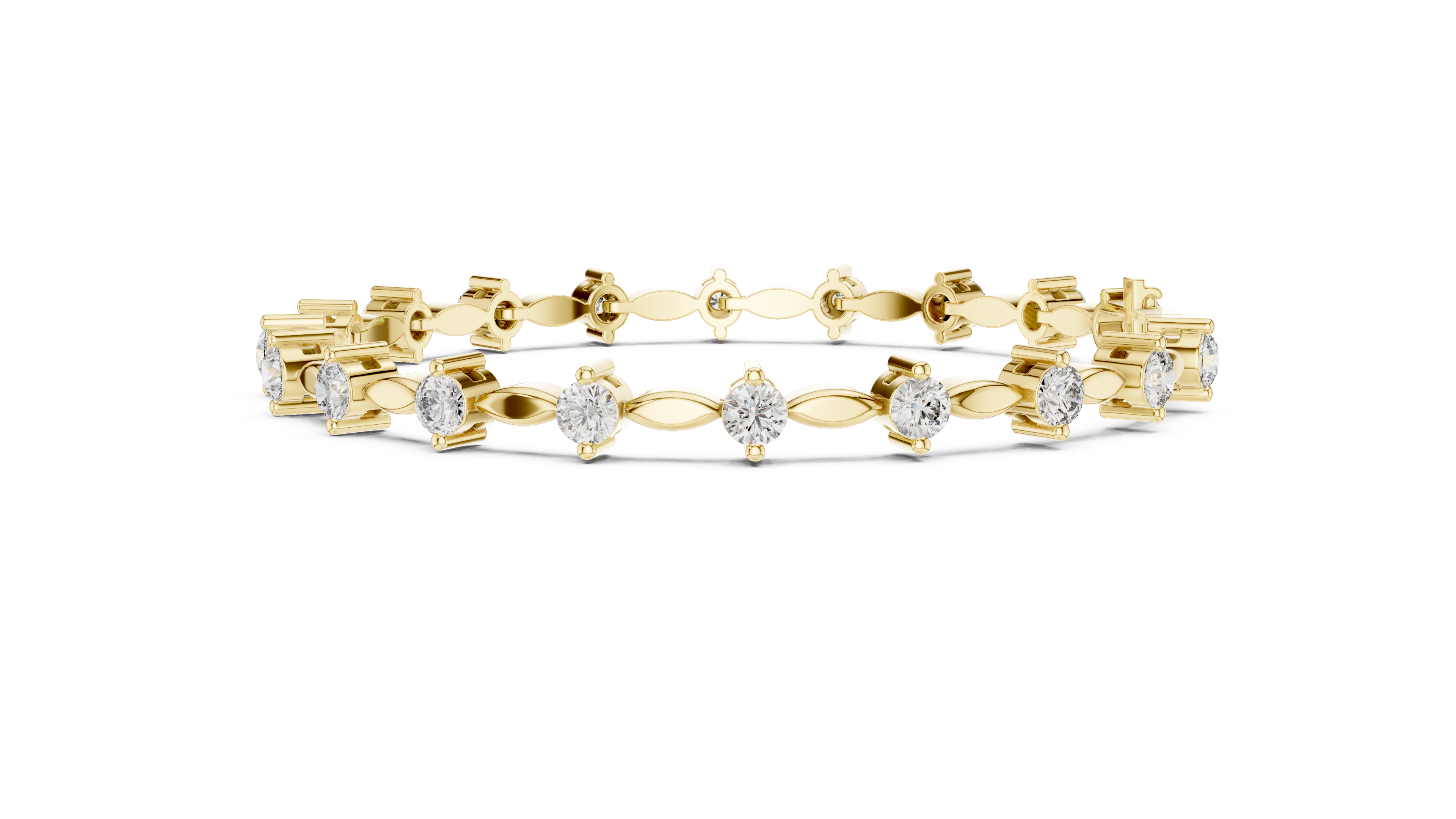 Rivière Collet Bracelet in Yellow Gold - VYKA Diamonds