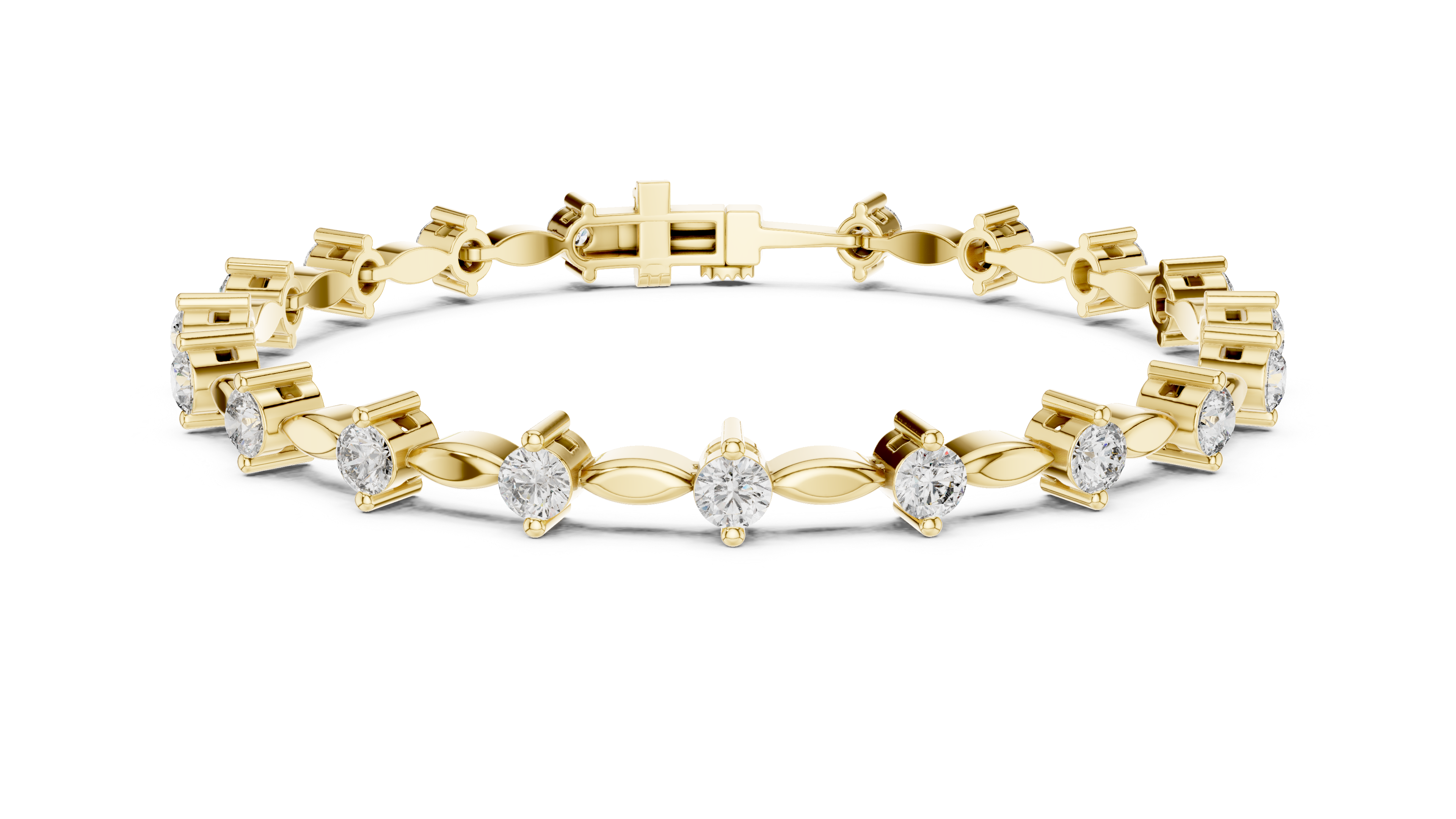Rivière Collet Bracelet in Yellow Gold - VYKA Diamonds