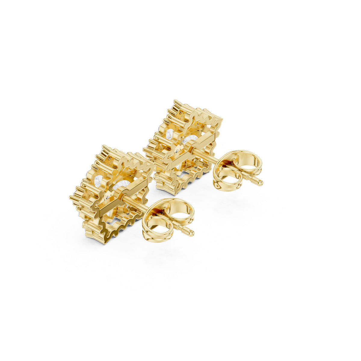 Marquise Pentagon Star Diamond Stud Earrings