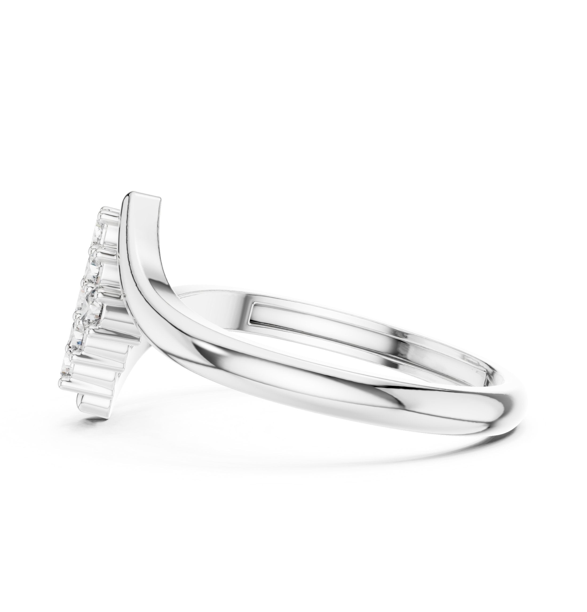 Radiant Filigree Diamond Engagement Ring in White Gold - VYKA Diamonds