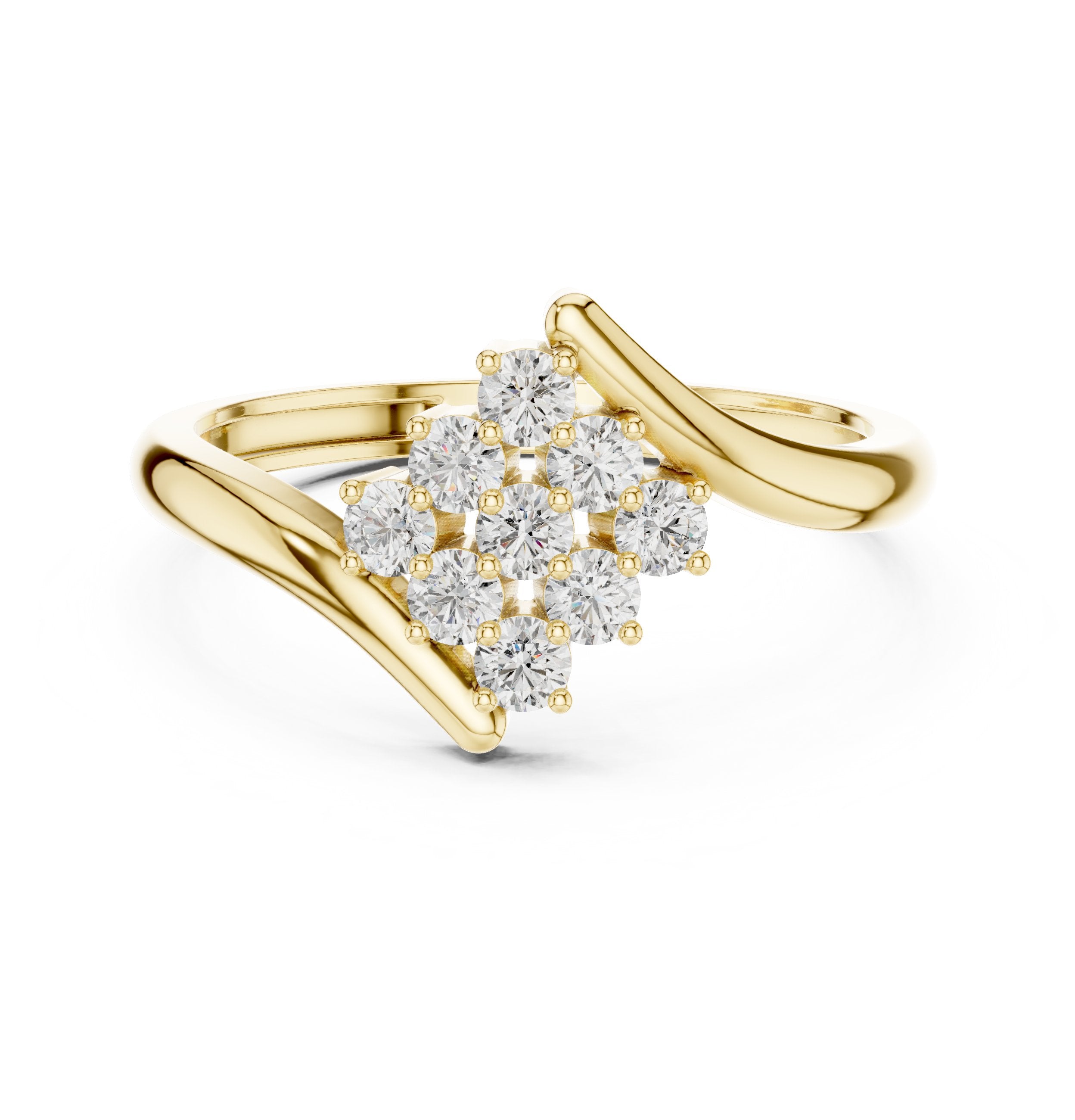 Radiant Filigree Diamond Engagement Ring in Yellow Gold - VYKA Diamonds