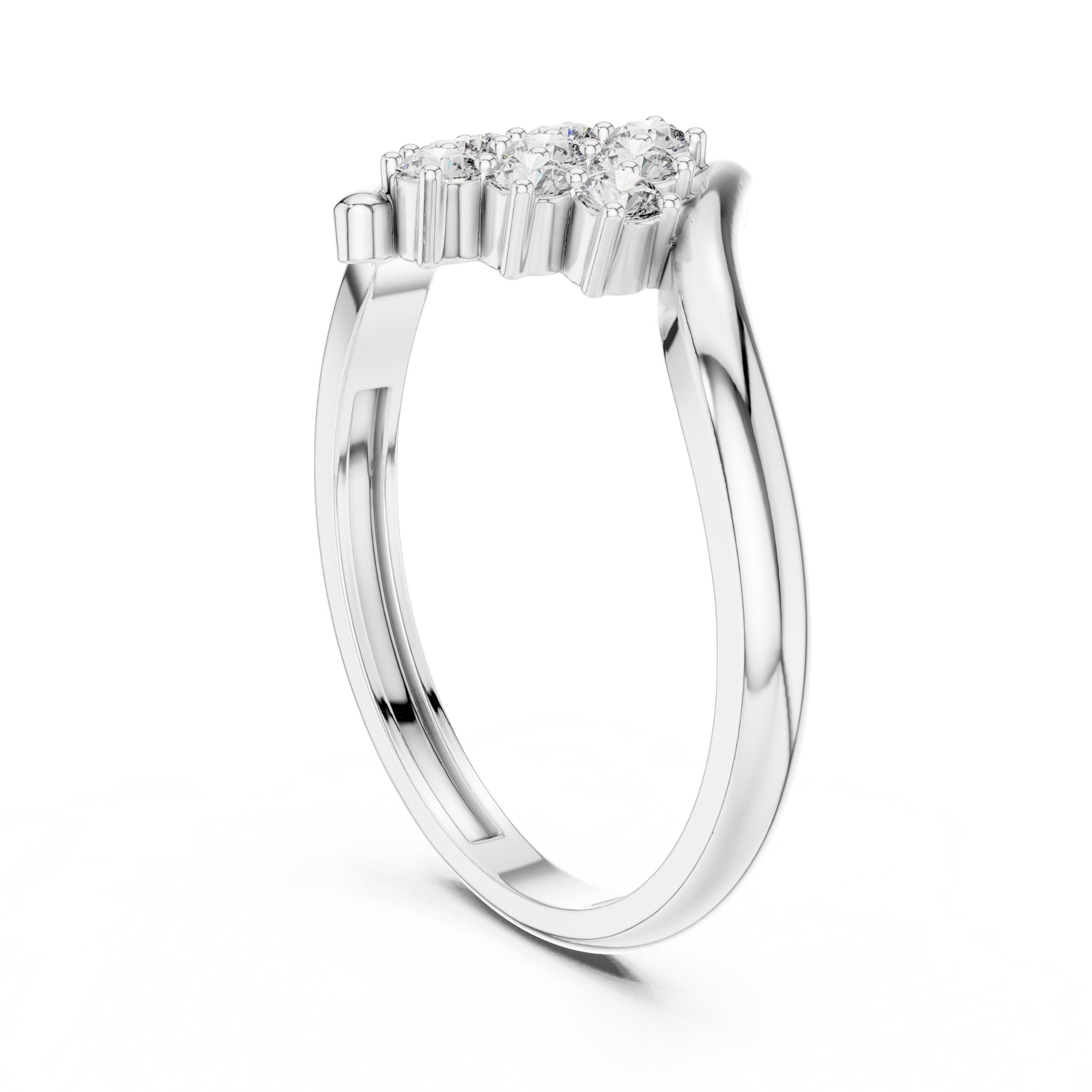 Radiant Filigree Diamond Engagement Ring in White Gold - VYKA Diamonds